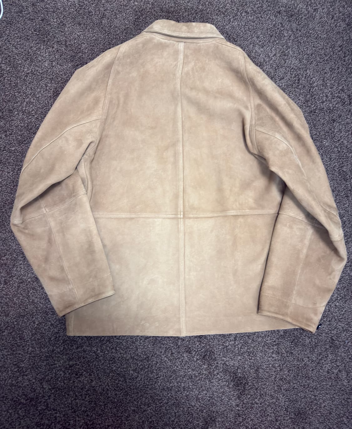 어나더오피스 25FW 레더 커버올 자켓 카멜 (1) 상품이미지4