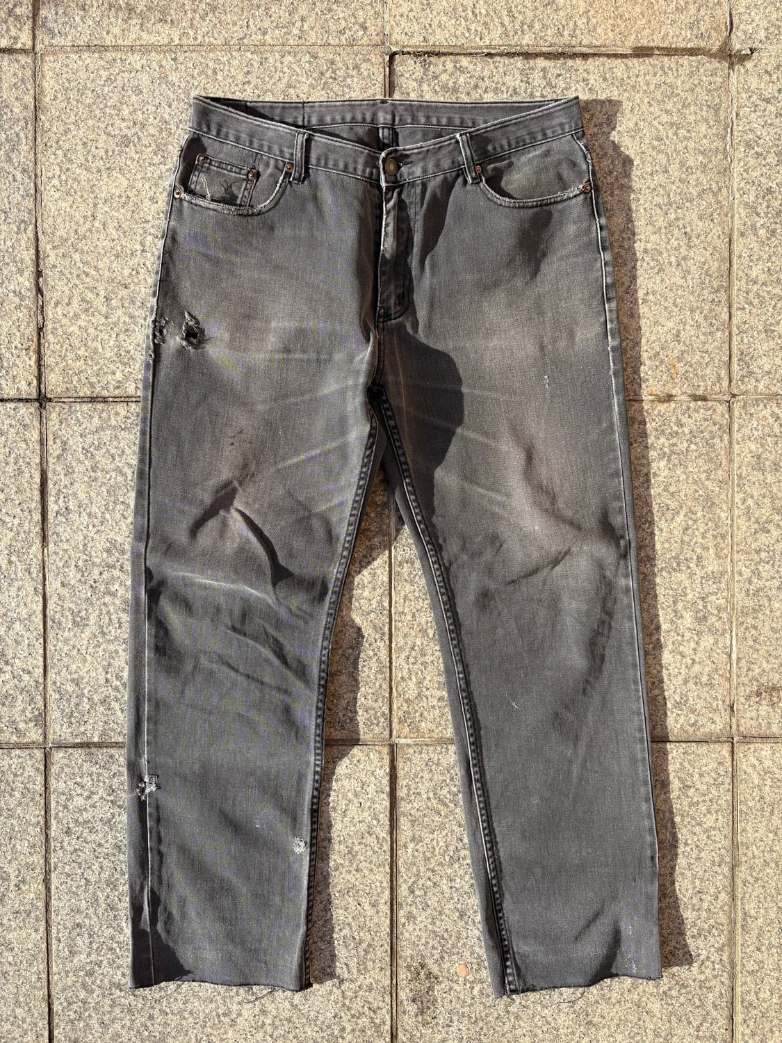 90s 리바이스 501 블랙 흑청 데님 팬츠 상품이미지1