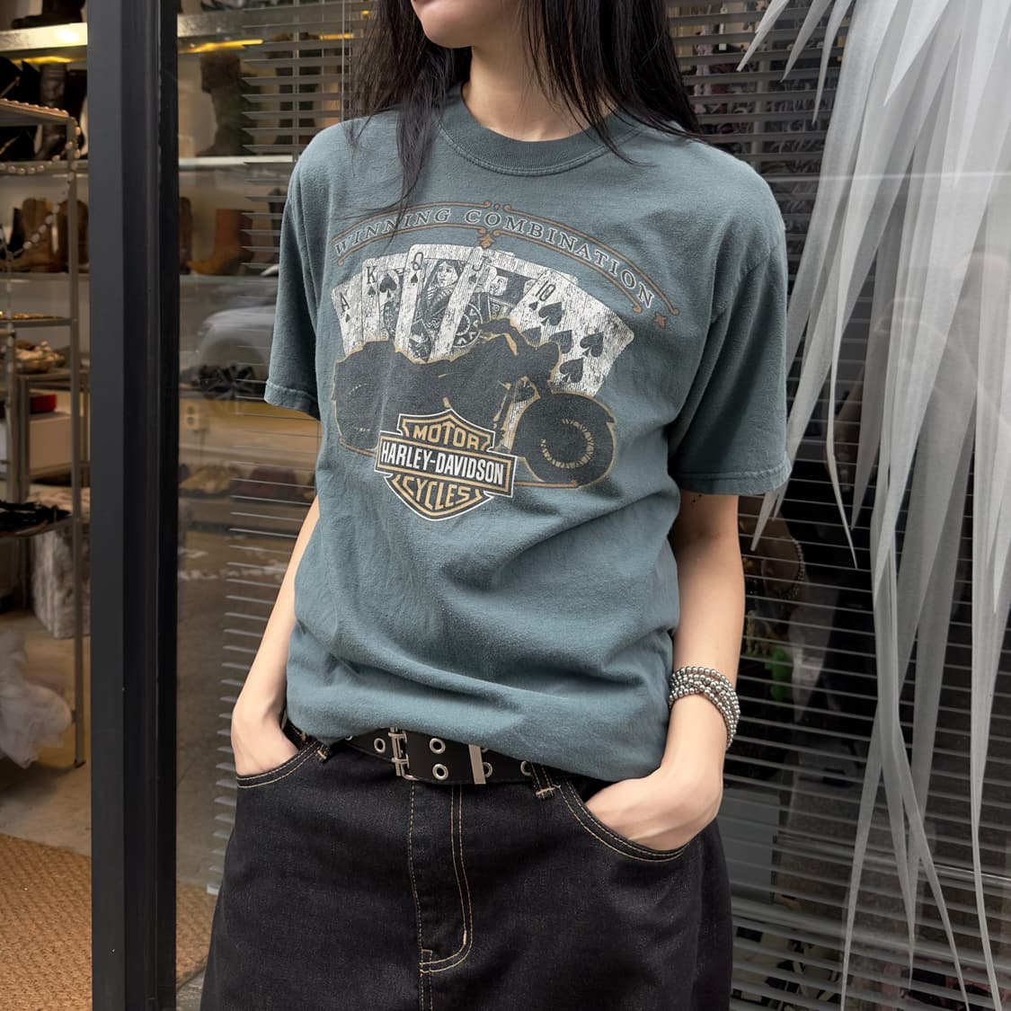 2006 빈티지 할리데이비슨 카드게임 티셔츠 상품이미지1