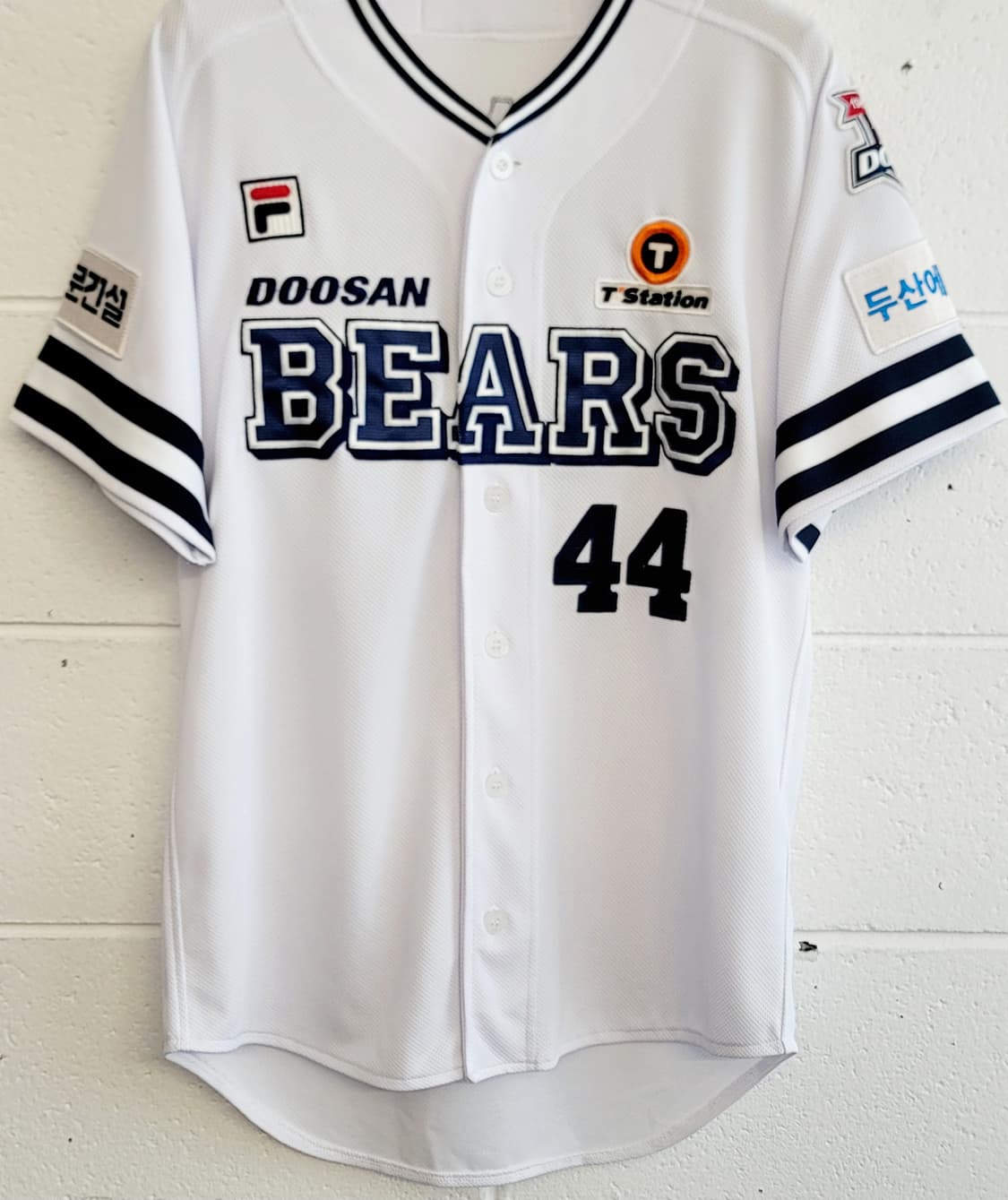 위팬(휠라패치) 두산베어스 홈 유니폼 No.44 홍성호 마킹(풀패치) 상품이미지4