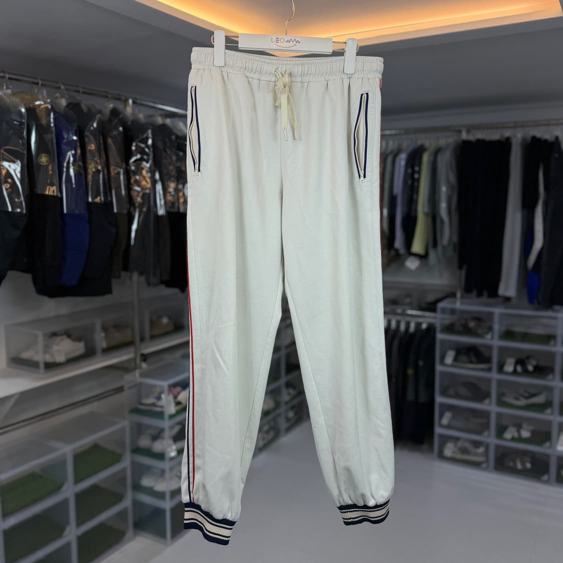 [리오브] 구찌 테크니컬 스트라이프 저지 트랙 팬츠 상품이미지1