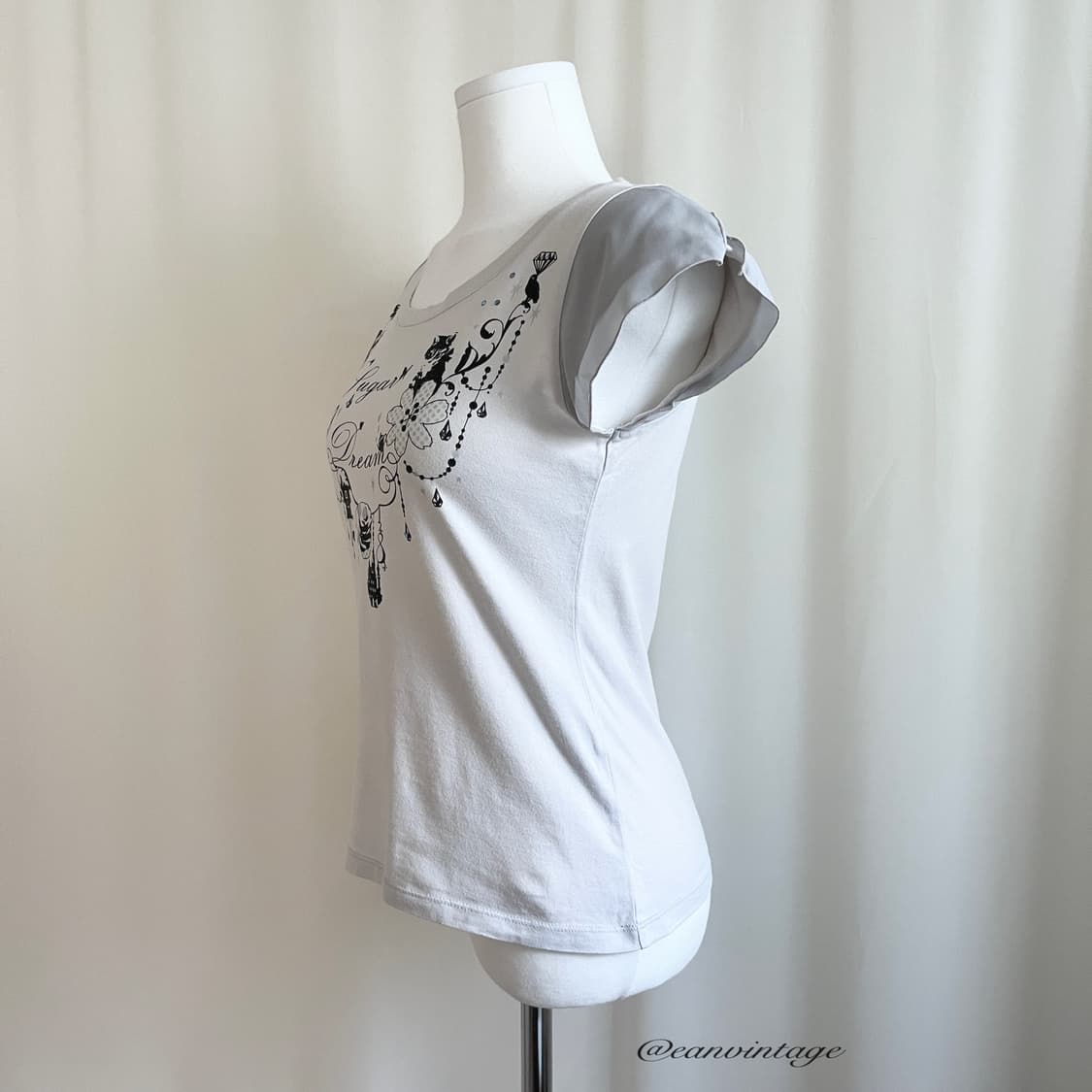 romantic printed gray top 상품이미지6