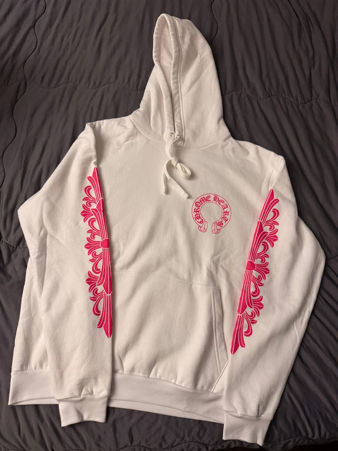 크롬하트 홀스슈 화이트 후드 상품이미지1