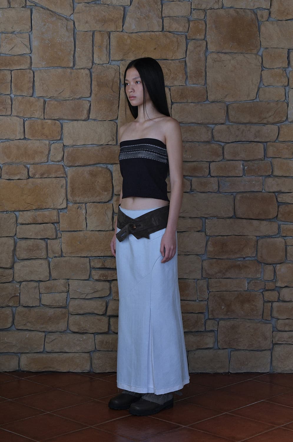 VERSO Low Wide Belt [카키브라운] 상품이미지2