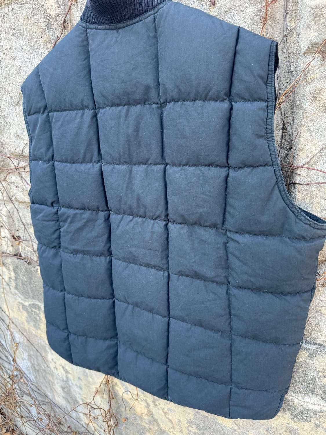 90s 에디바우어 빈티지 구스 다운 패딩 베스트 조끼 블랙 xl 상품이미지5