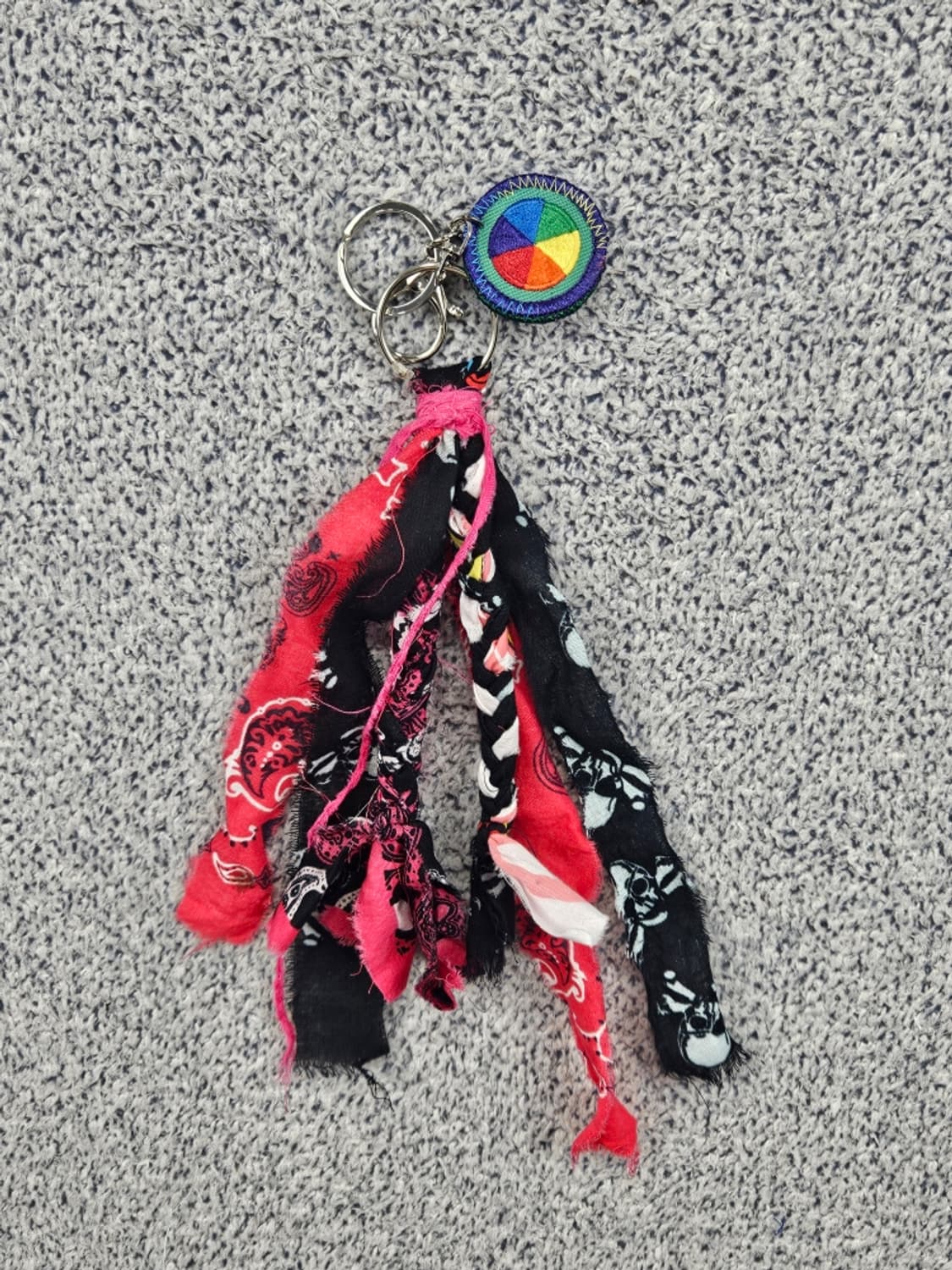 핸드메이드 커스텀 패치 반다나 카라비너 키링 / 11683 상품이미지1