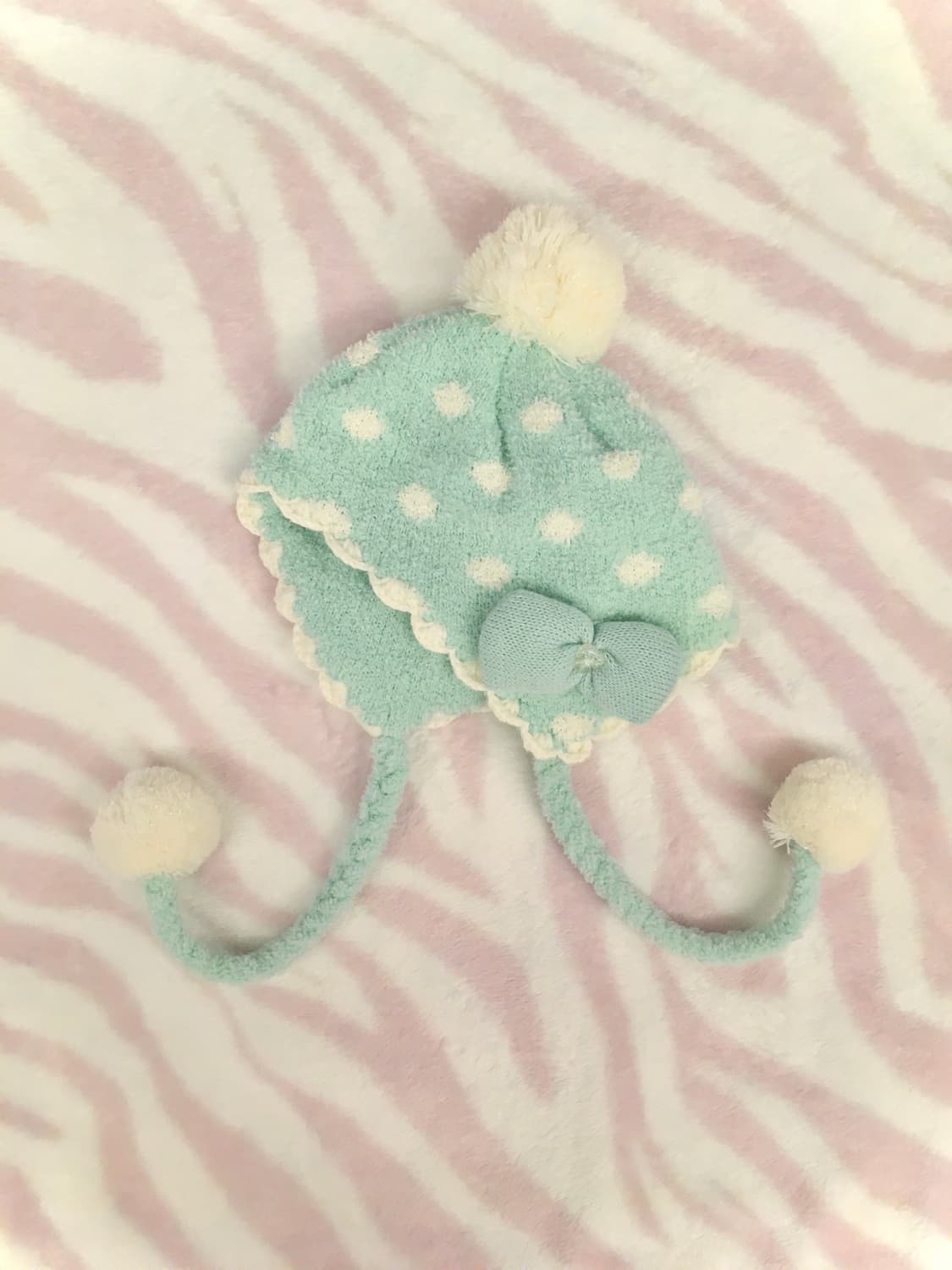 민트 도트 폼폼이 모자 조지후쿠 갸루 땡땡이 대장템 상품이미지2