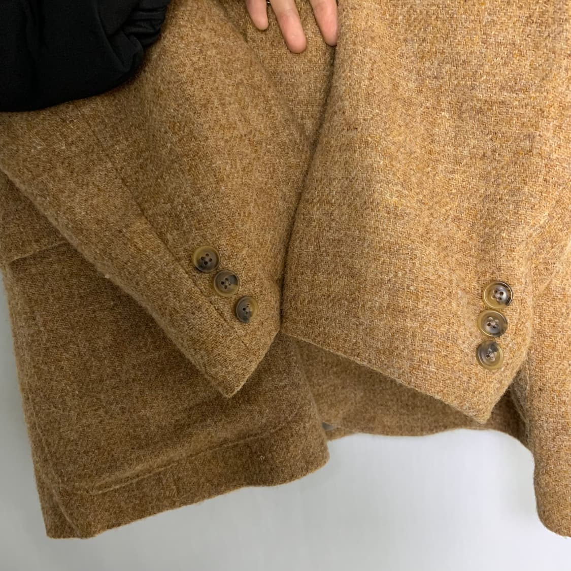해리스트위드X제이프레스 카멜 브라운 빈티지 남성 울 자켓 상품이미지3