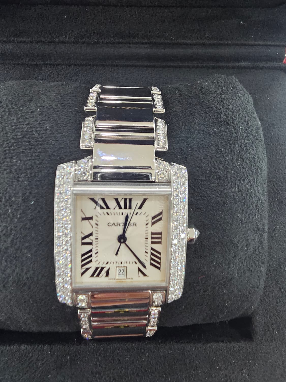 까르띠에 탱크 금통 다이아 시계 정품 상품이미지2