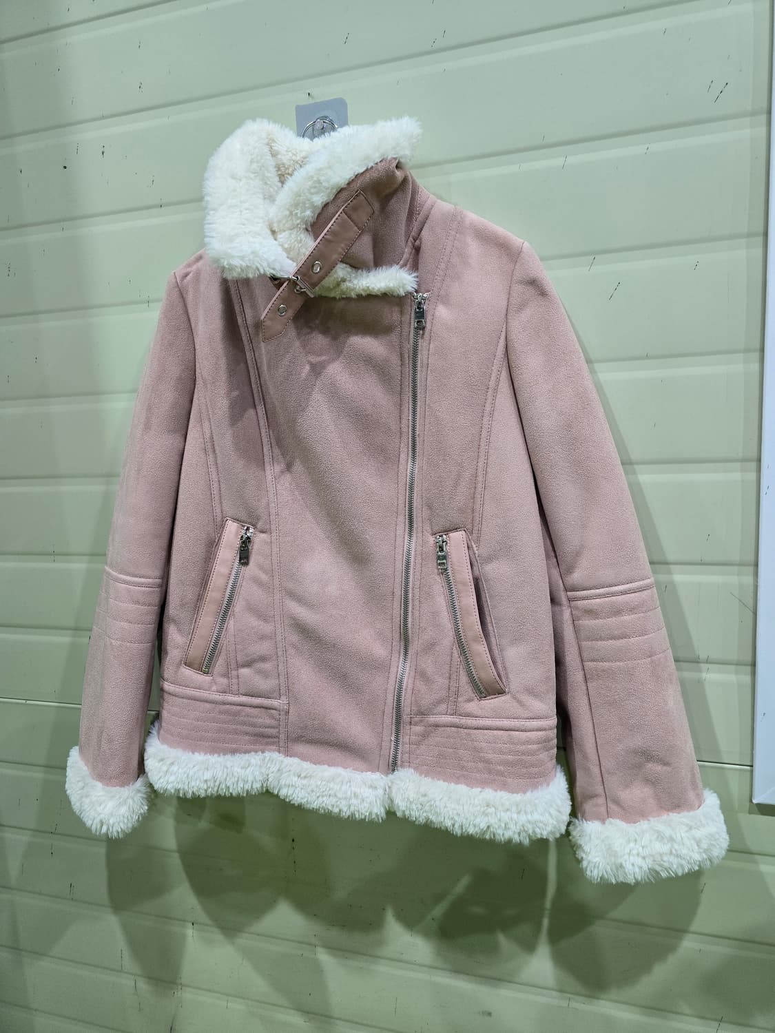 Soup 핑크 스웨이드 무스탕 자켓 상품이미지6