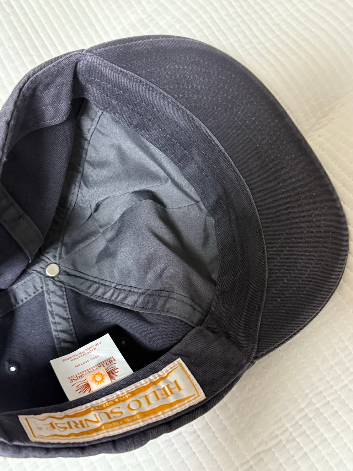 헬로선라이즈 6패널 캡 h로고 차콜  상품이미지2