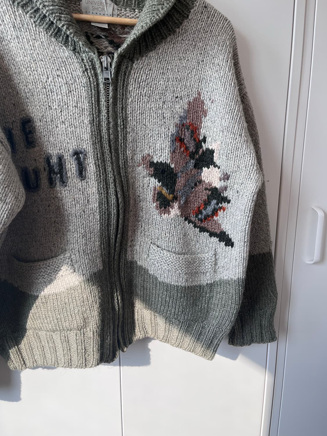 University shop 빈티지 사슴 풍경 코위찬 집업 상품이미지10