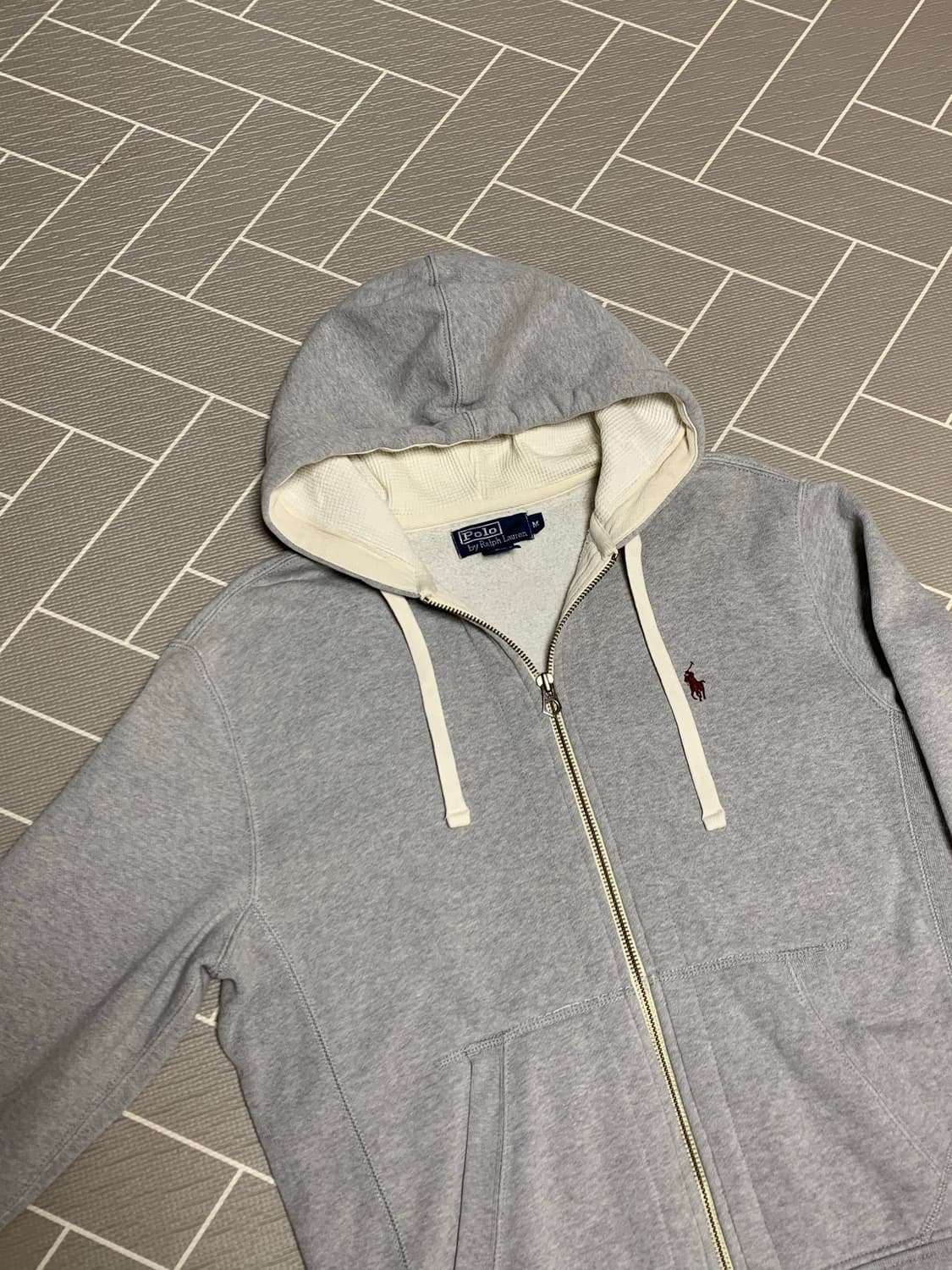 폴로 그레이 후드집업 상품이미지2