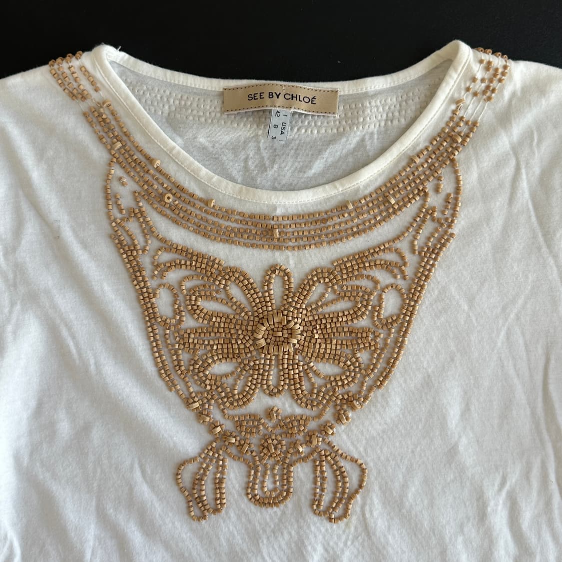 See by Chloe wood beaded tee 상품이미지1