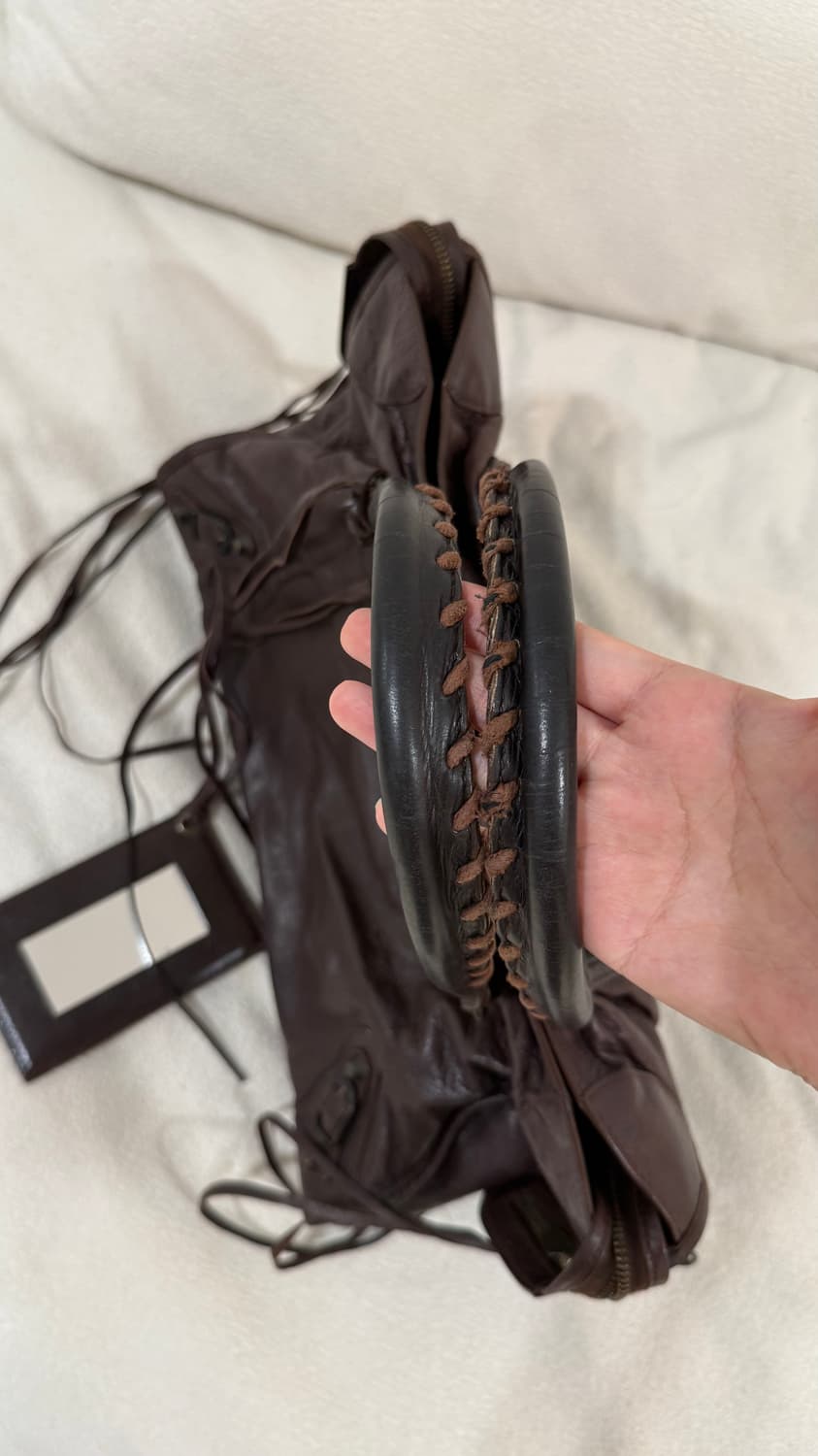 발렌시아가 클래식 시티백 모터백 브라운 미디움 상품이미지5