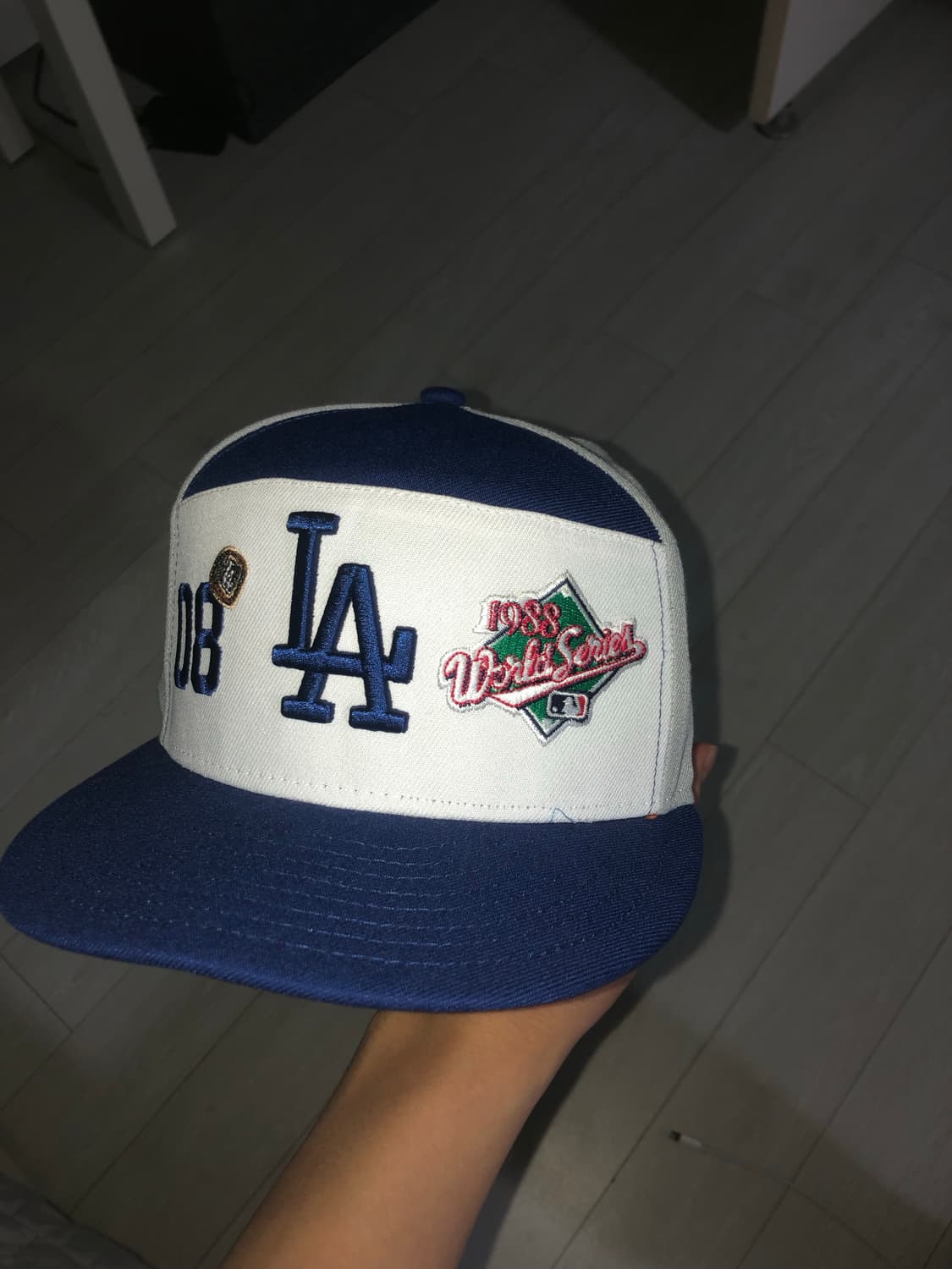 La다져스 스크립트 스플릿 패널 뉴에라 사이즈캡 상품이미지1