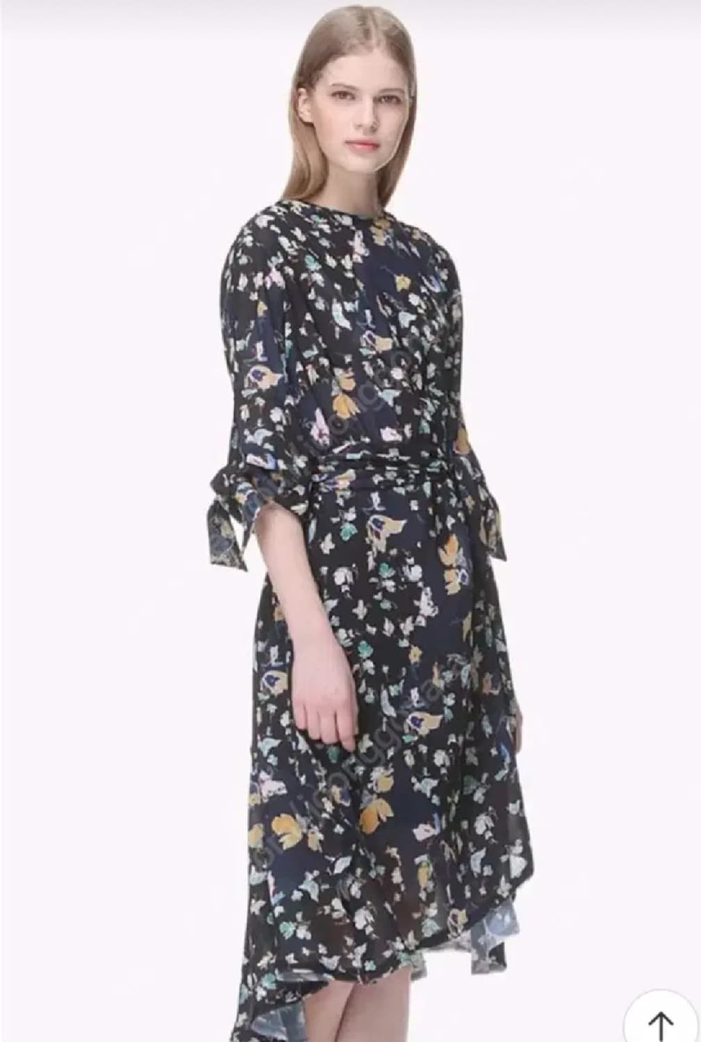 타임 플로럴 소매스트랩 원피스(봄, 가을용)55사이즈 상품이미지1