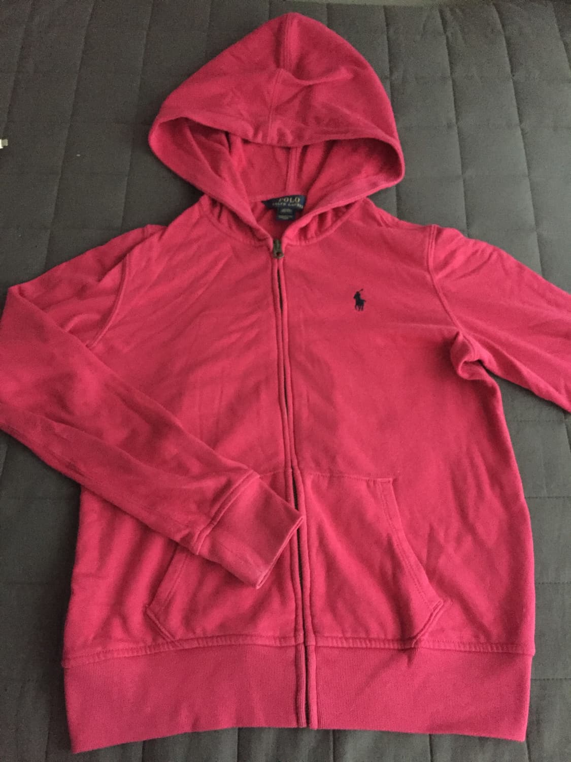 폴로 핑크 후드집업 상품이미지1