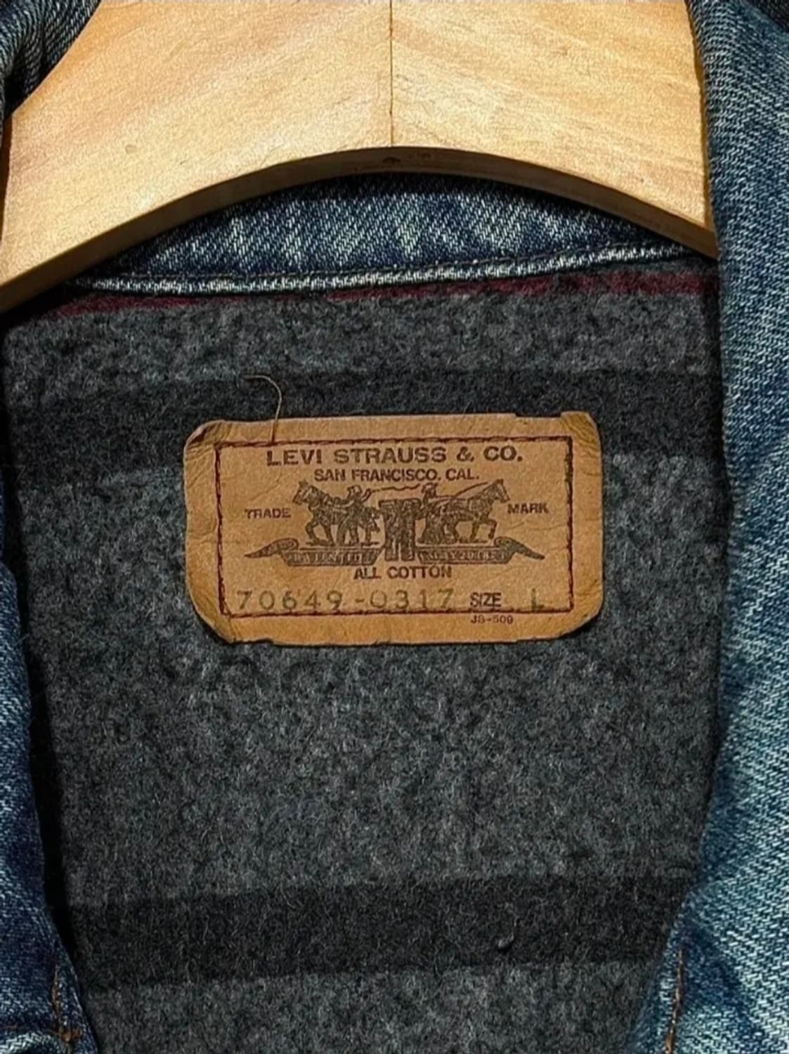 80년대 빈티지 japan 리바이스 데님 트러커 상품이미지5