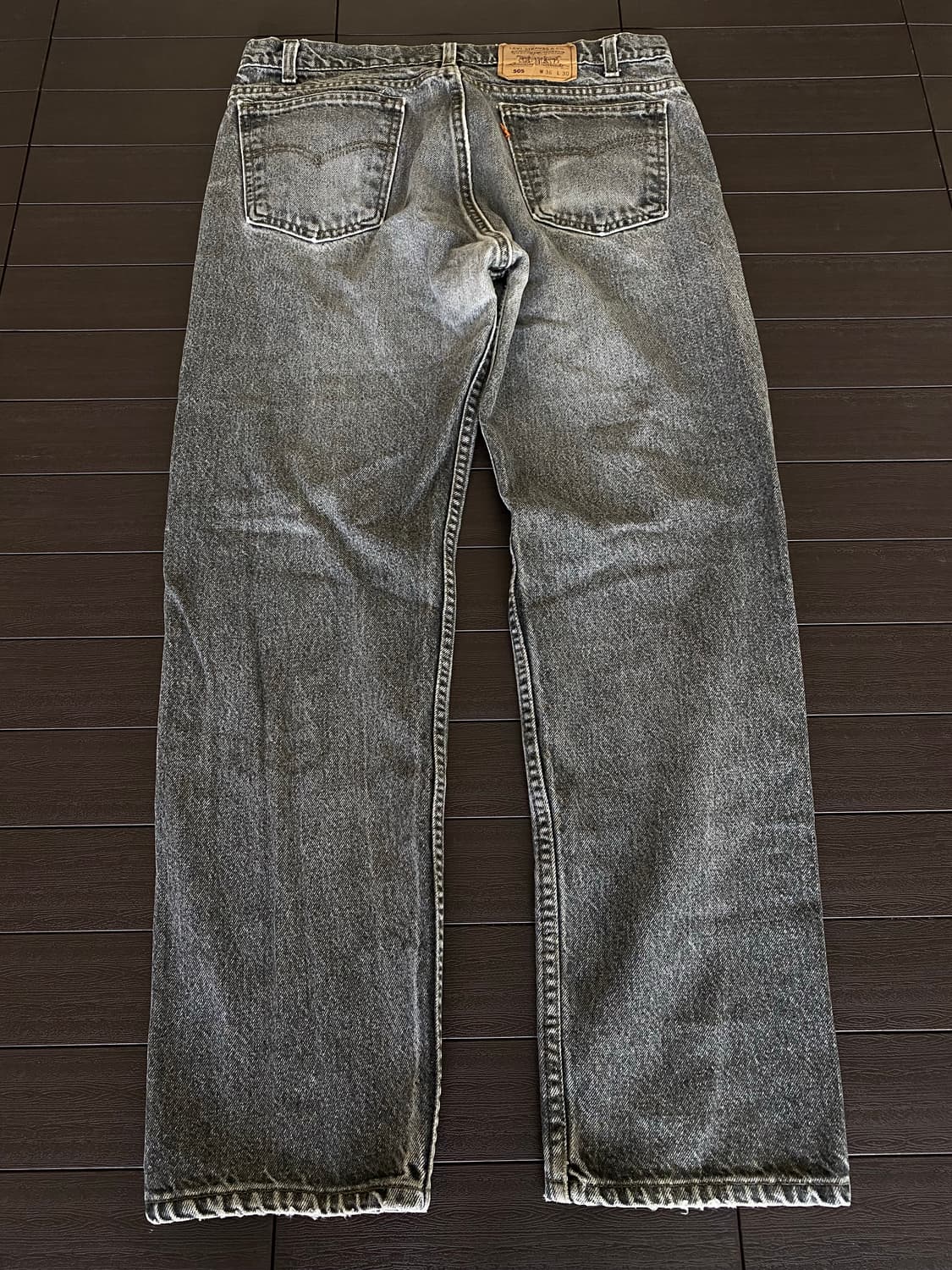 (36x30) 90s 리바이스 505 오렌지탭 흑청 블랙 USA 상품이미지4