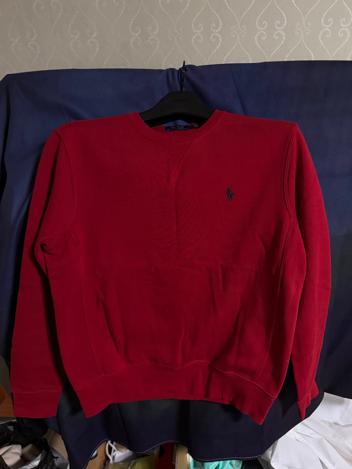 폴로 클래식 기모 스웻셔츠 맨투맨 레드 상품이미지1