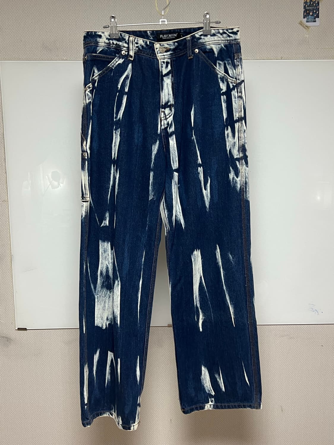 [플레이버리즘] [L] 타이다이 워시드 카펜터 데님 팬츠 상품이미지1