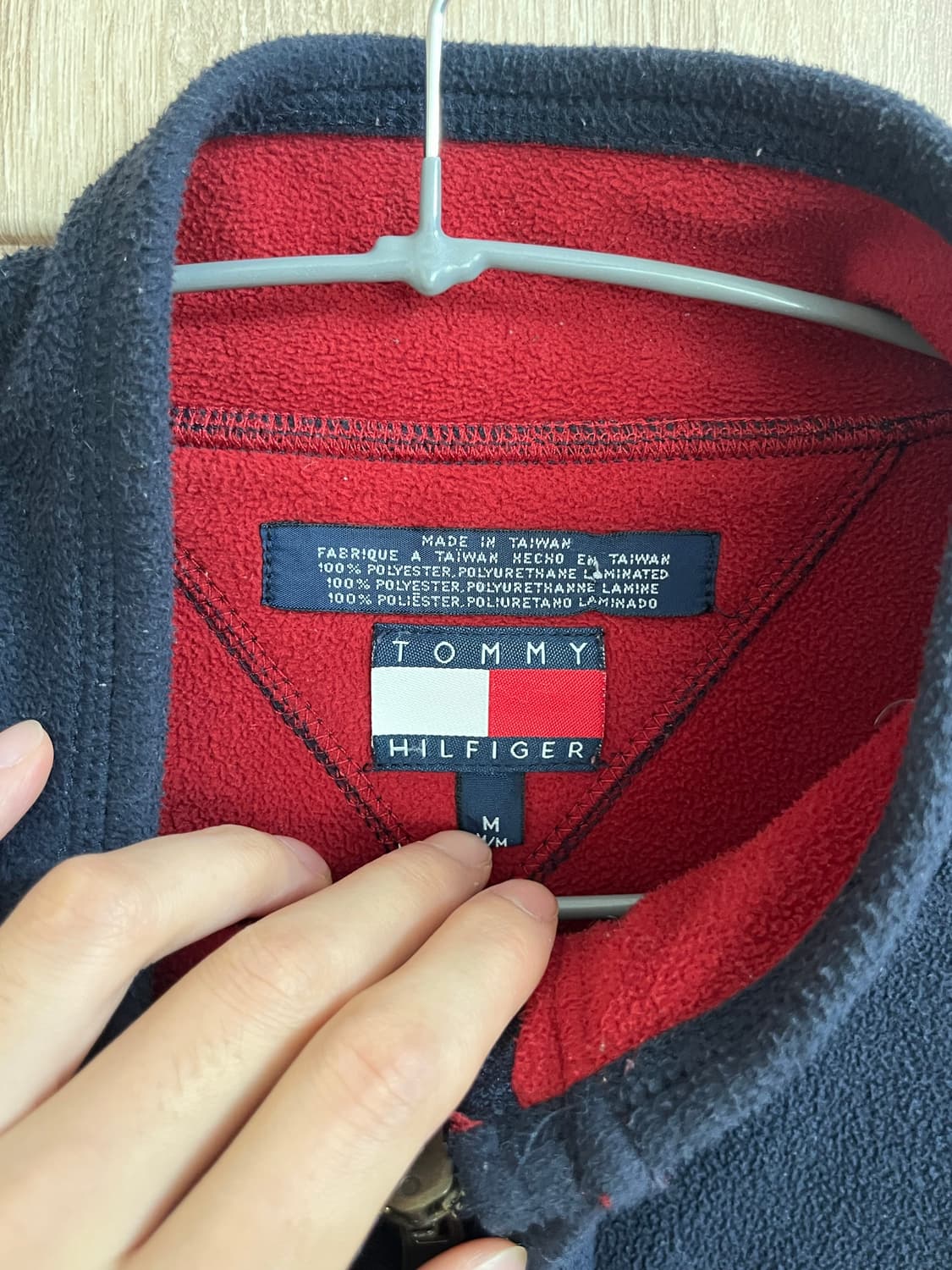 빈티지 타미힐피거 네이비 플리스 M 반집업 상품이미지6
