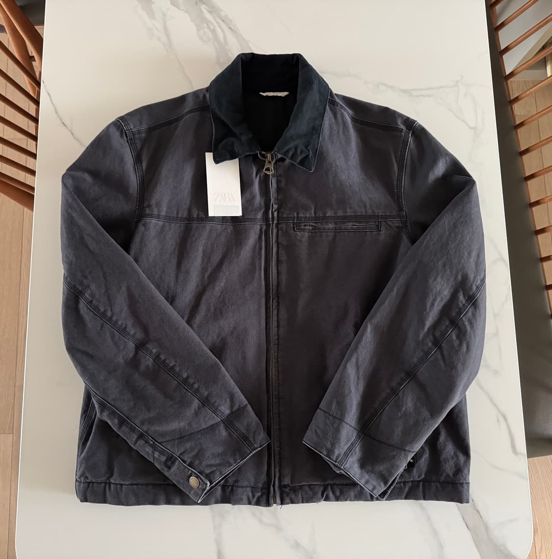 (새상품) 자라 워싱 퀼팅 워크자켓 점퍼 상품이미지3