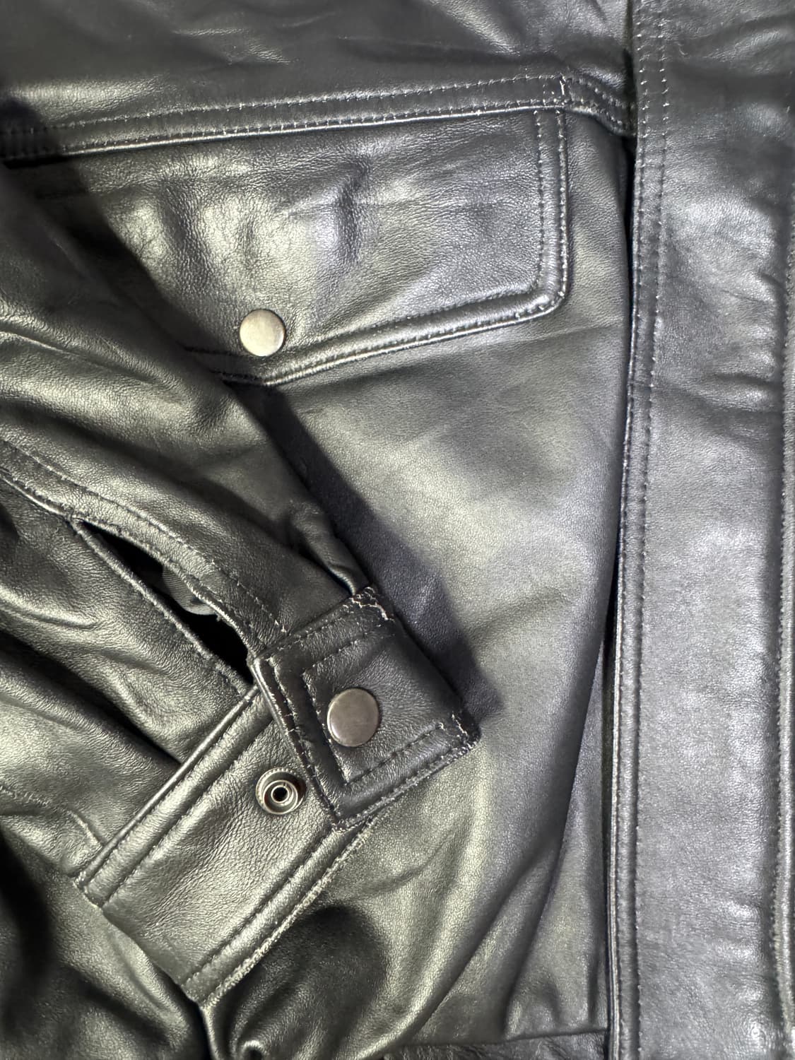 빈티지 양가죽 집업 봄버 자켓 LL 상품이미지6