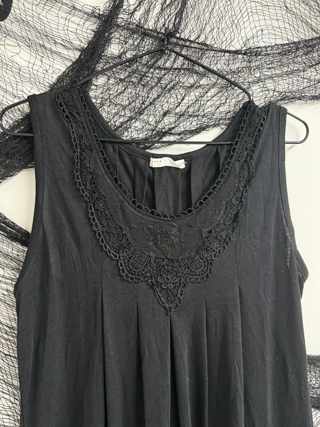 Lace detailed sleeveless long onepiece   상품이미지3