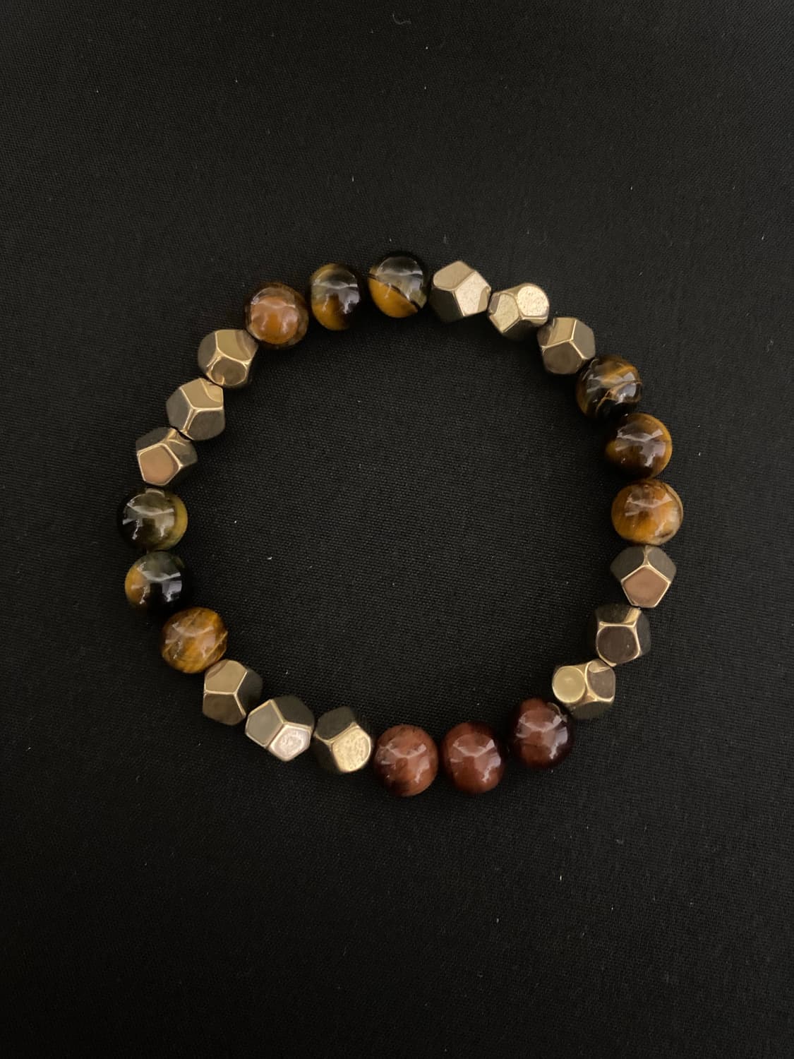 3색 호안석 & 파이라이트 팔찌 (8mm) 상품이미지2