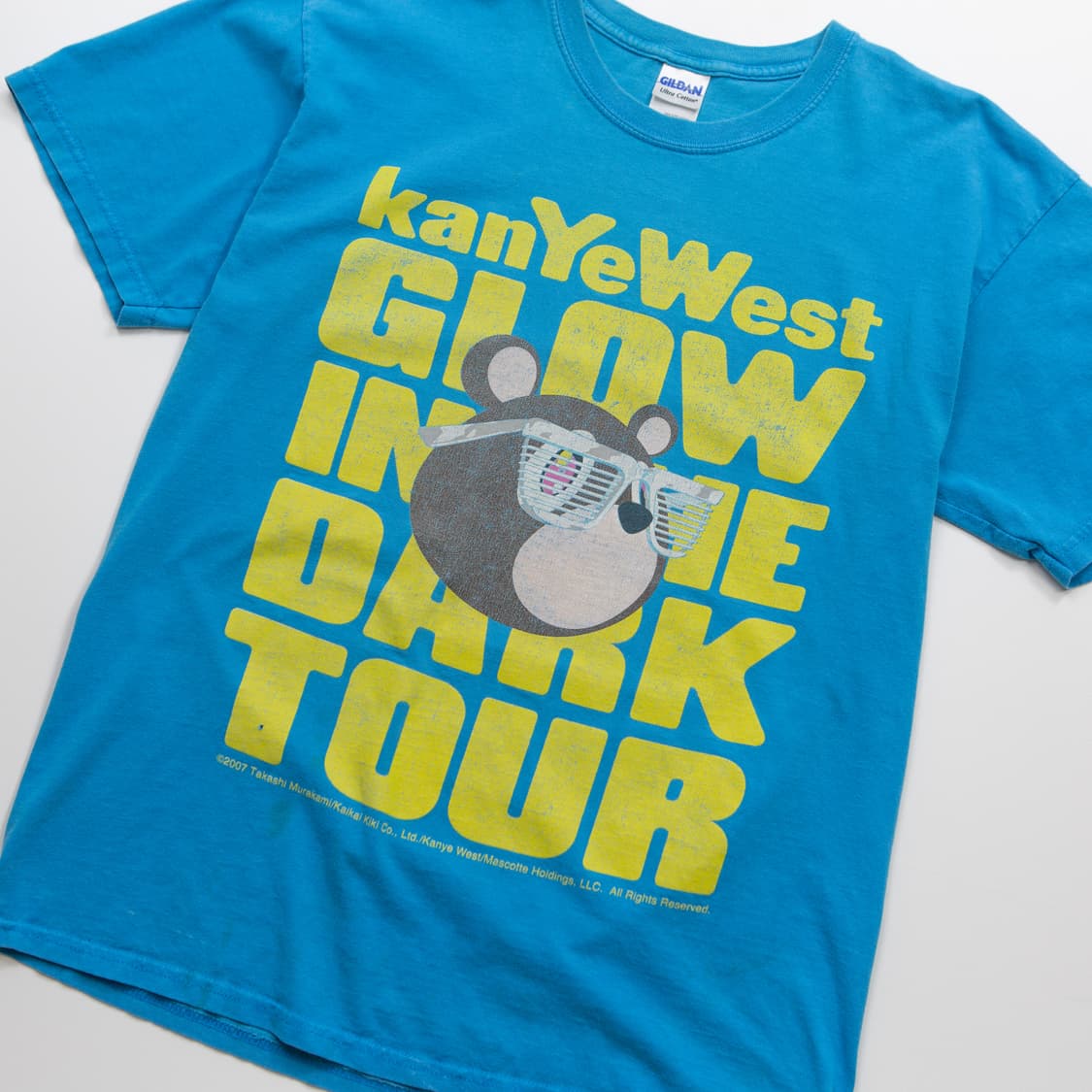 00 칸예 웨스트 Glow in the dark 투어 머천 티셔츠 상품이미지2