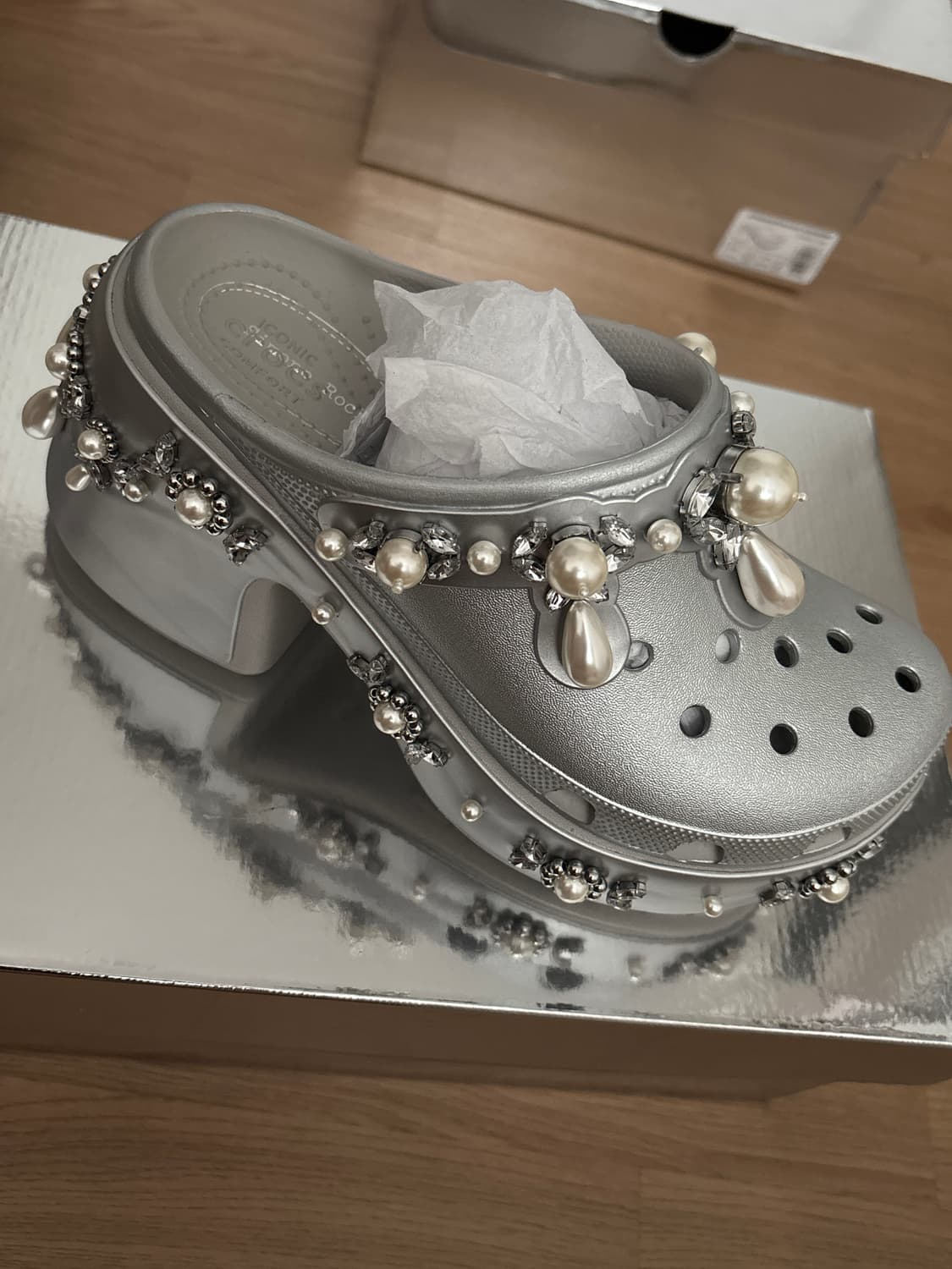 Simone Rocha xCrocs 사이렌 클로그 실버 250 상품이미지1