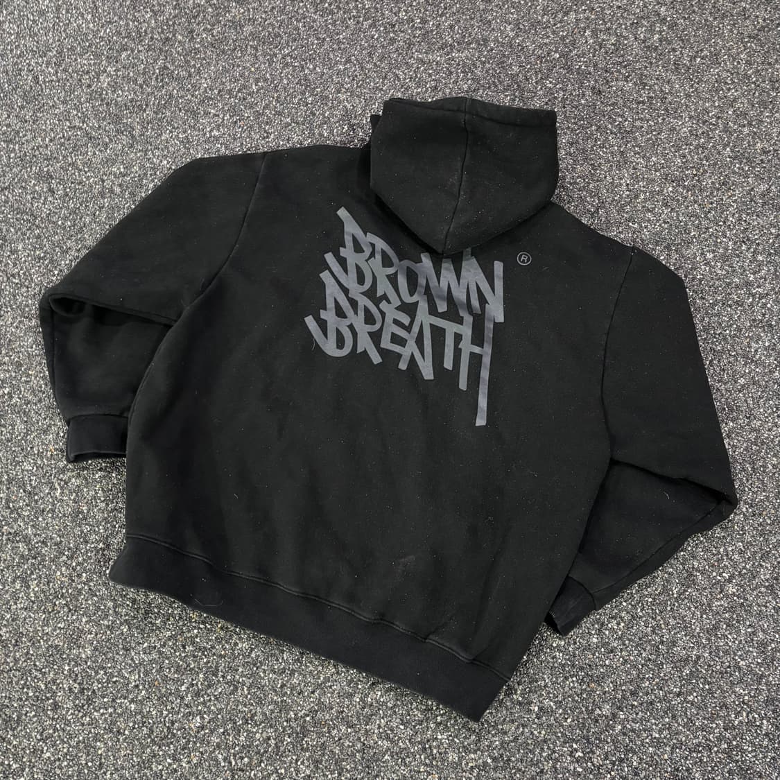 브라운브레스 블랙 빅로고 후드티 상품이미지3