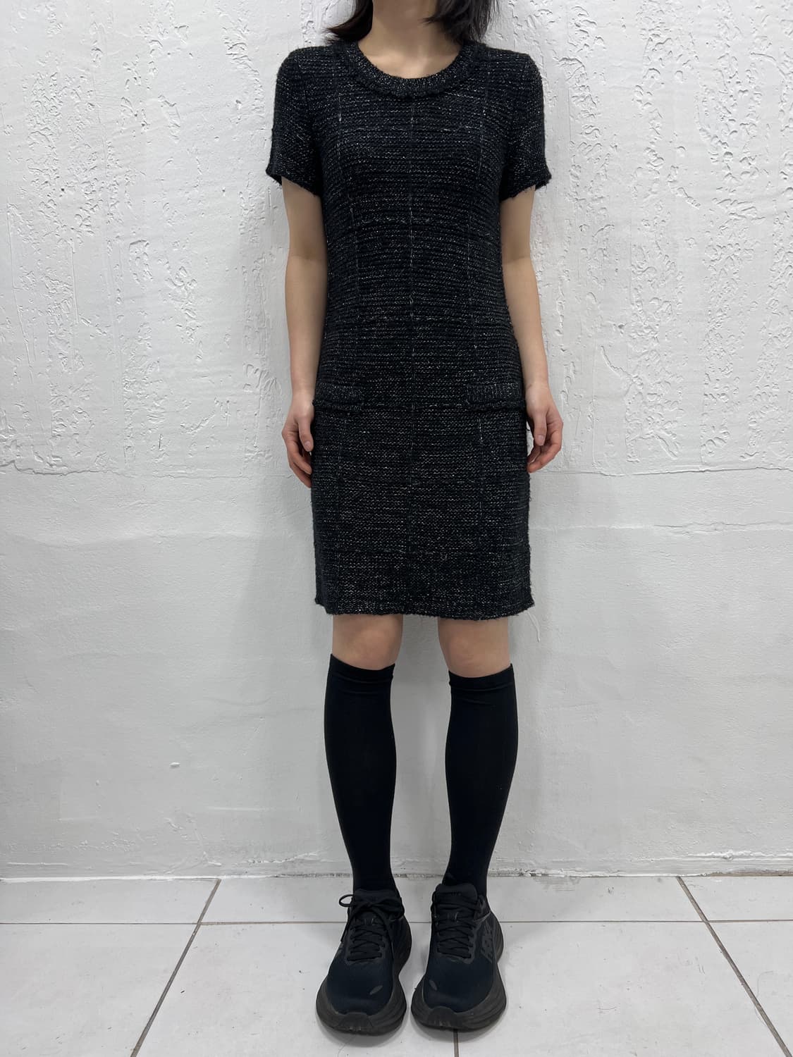 glitter tweed knit dress 상품이미지2