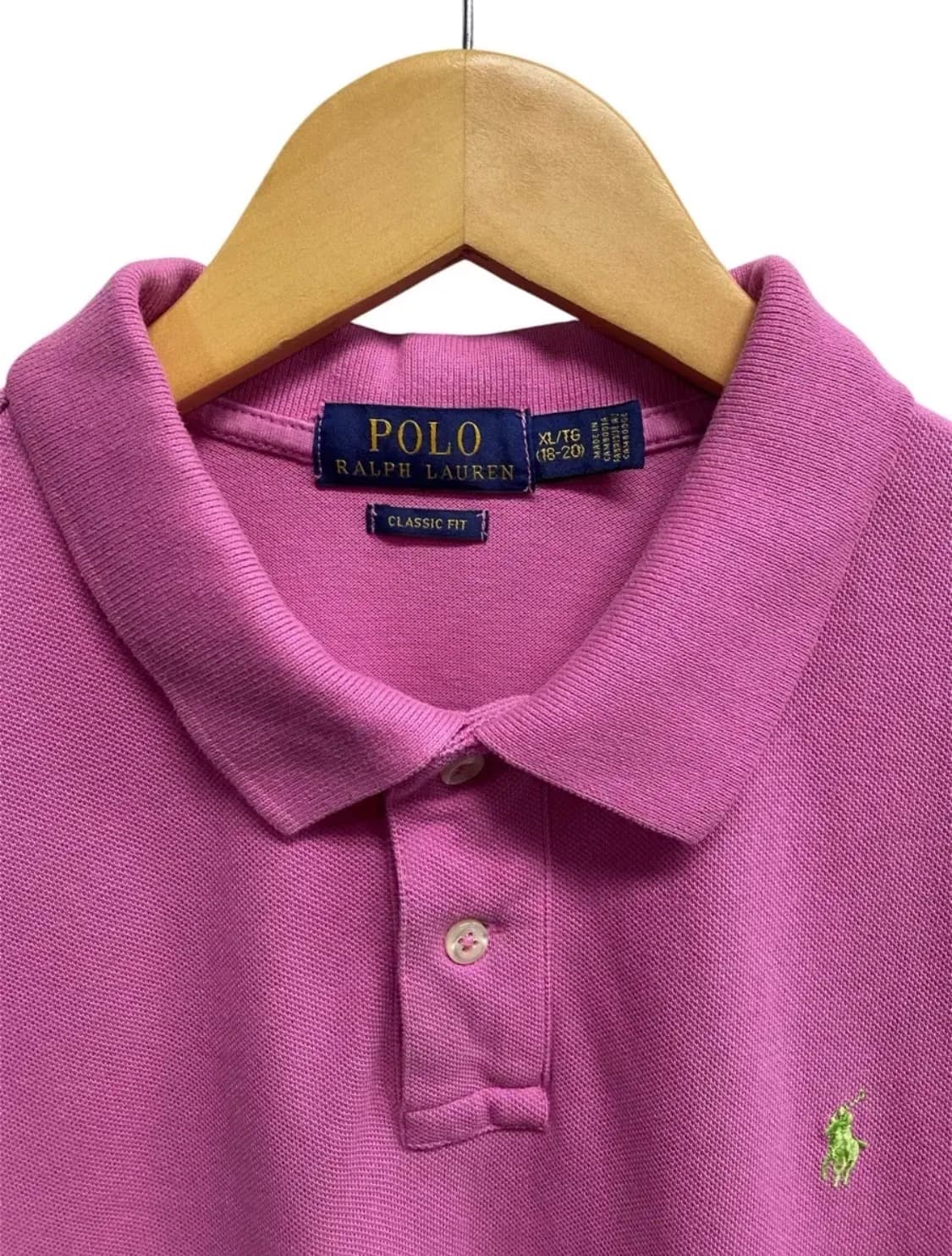 폴로 랄프로렌 핑크 PK 카라 반팔티 S 상품이미지4
