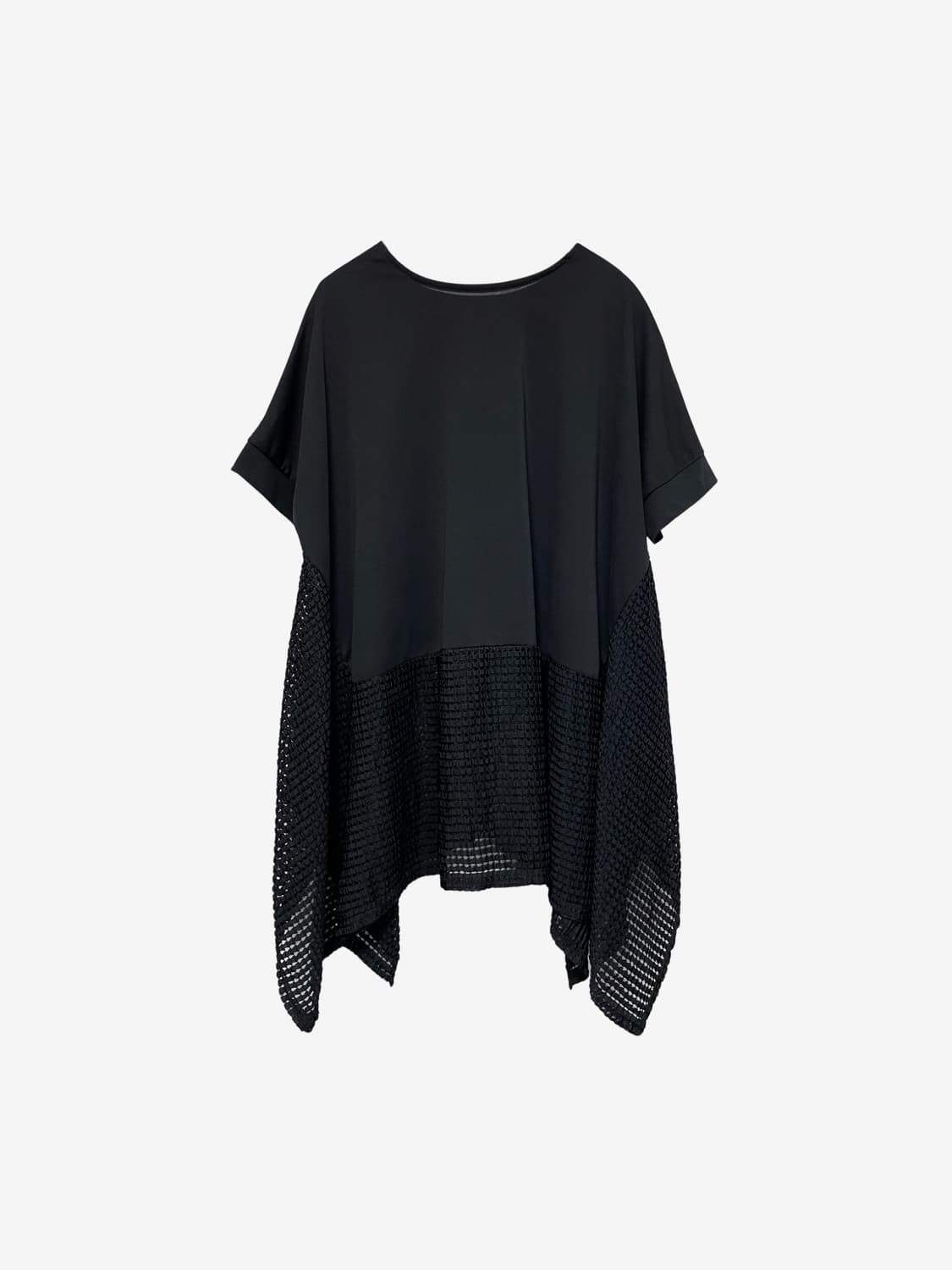 Punching Hem Dolman T-Shirt - Black 상품이미지8