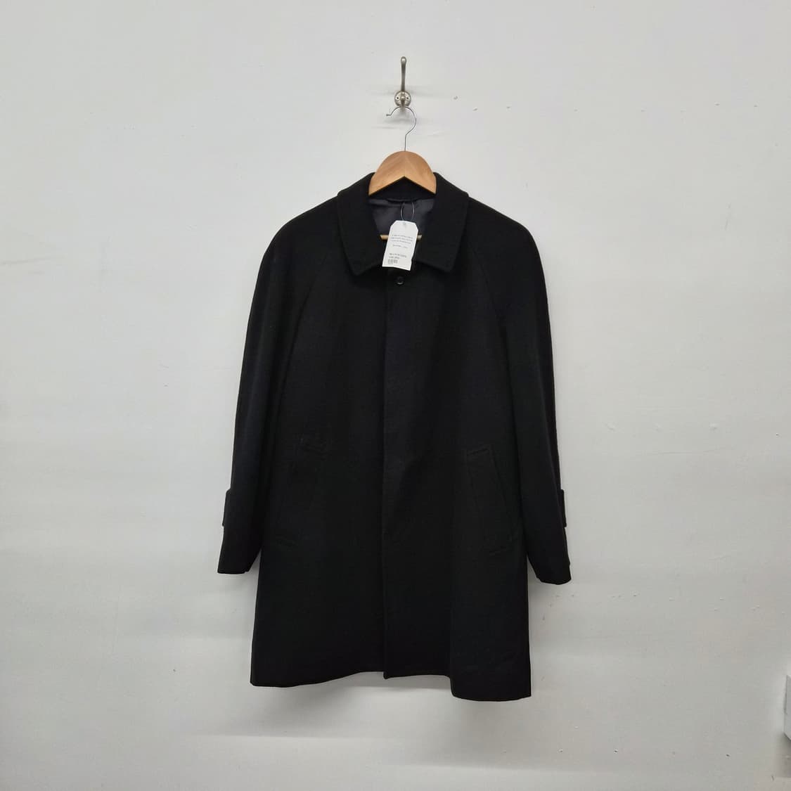 캐시미어 100% 블랙 기본 코트 남성 M 상품이미지1