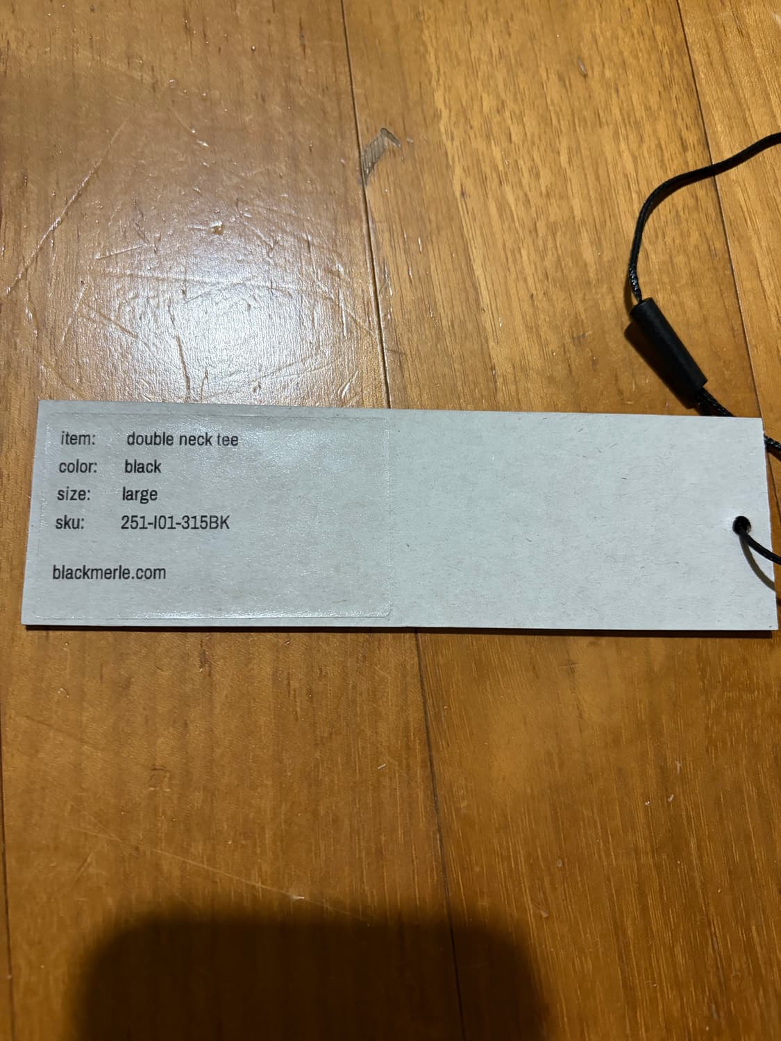 블랙멀 더블넥 티셔츠 블랙 L 상품이미지4