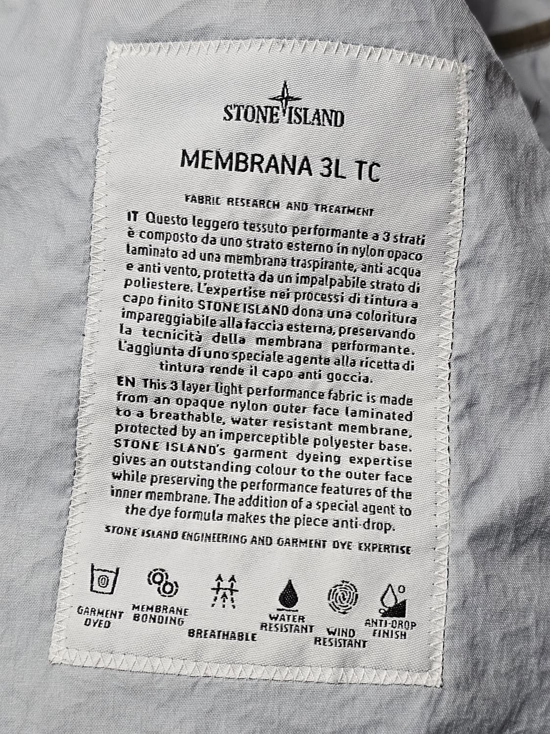 스톤아일랜드 멤브라나3L-TC 롱 자켓 상품이미지6