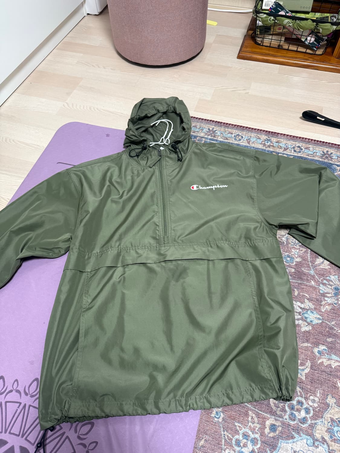 챔피온 아노락 바람막이 M 카키 상품이미지1