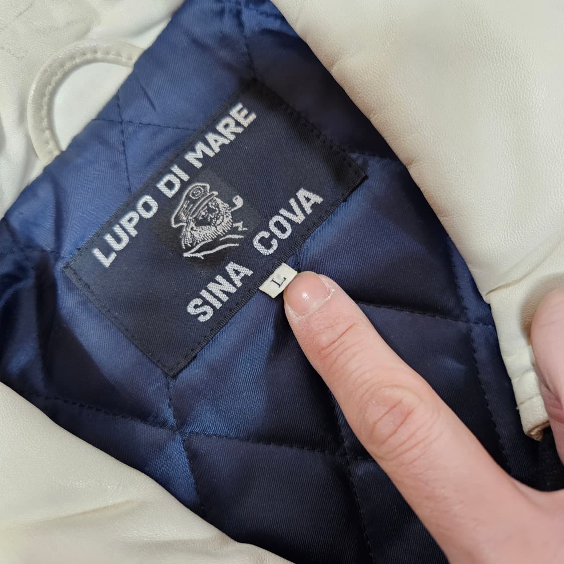 Lupo Di Mare Sina Cova in Japan 가죽 울 바시티 상품이미지8