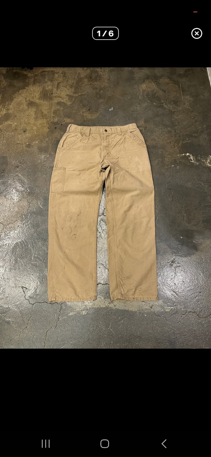 칼하트 카펜터 베이지 코튼팬츠  상품이미지1