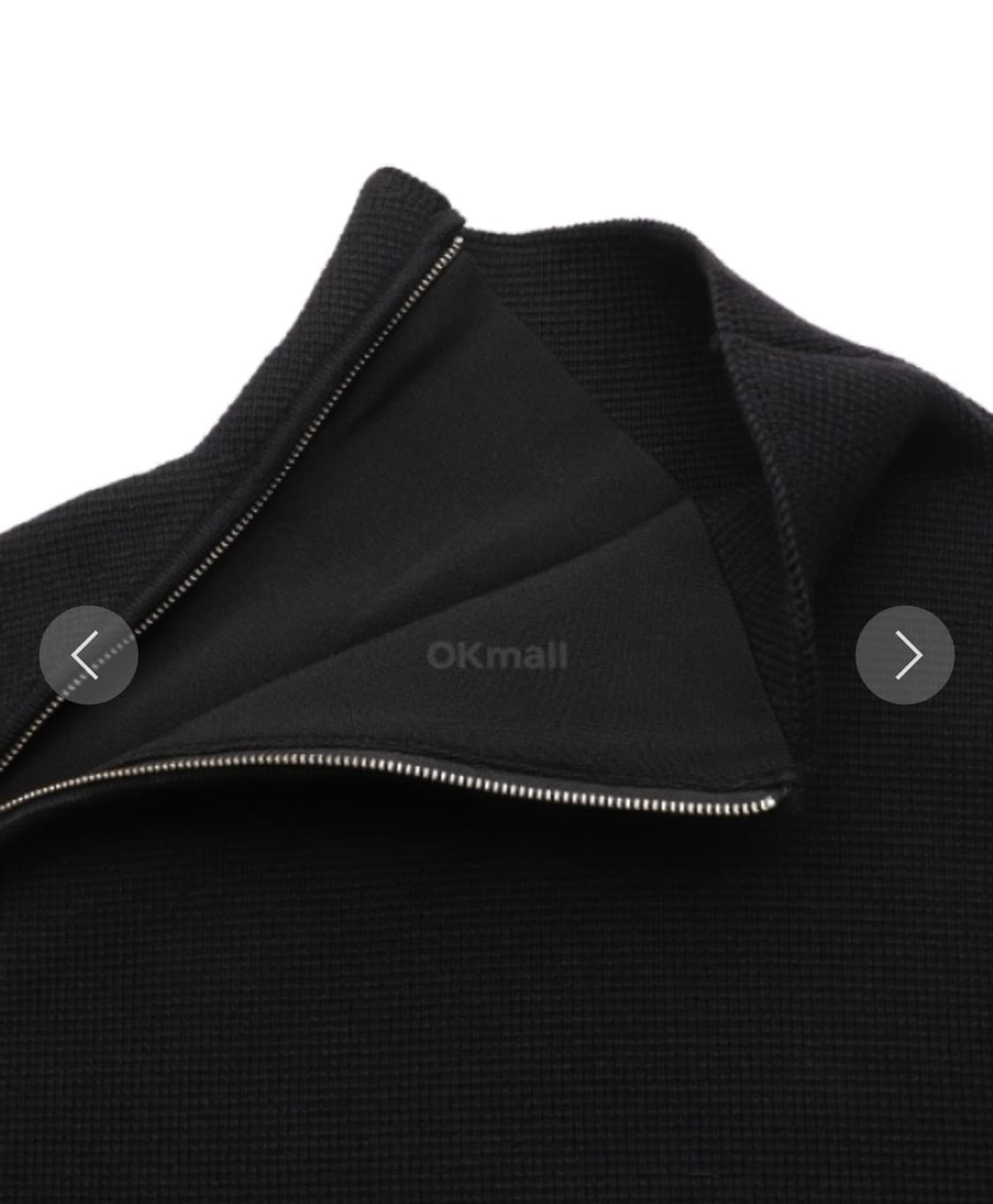 (새상품)자크뮈스 메리노울 넥 크롭 집업 스웨터 블랙/S 상품이미지5