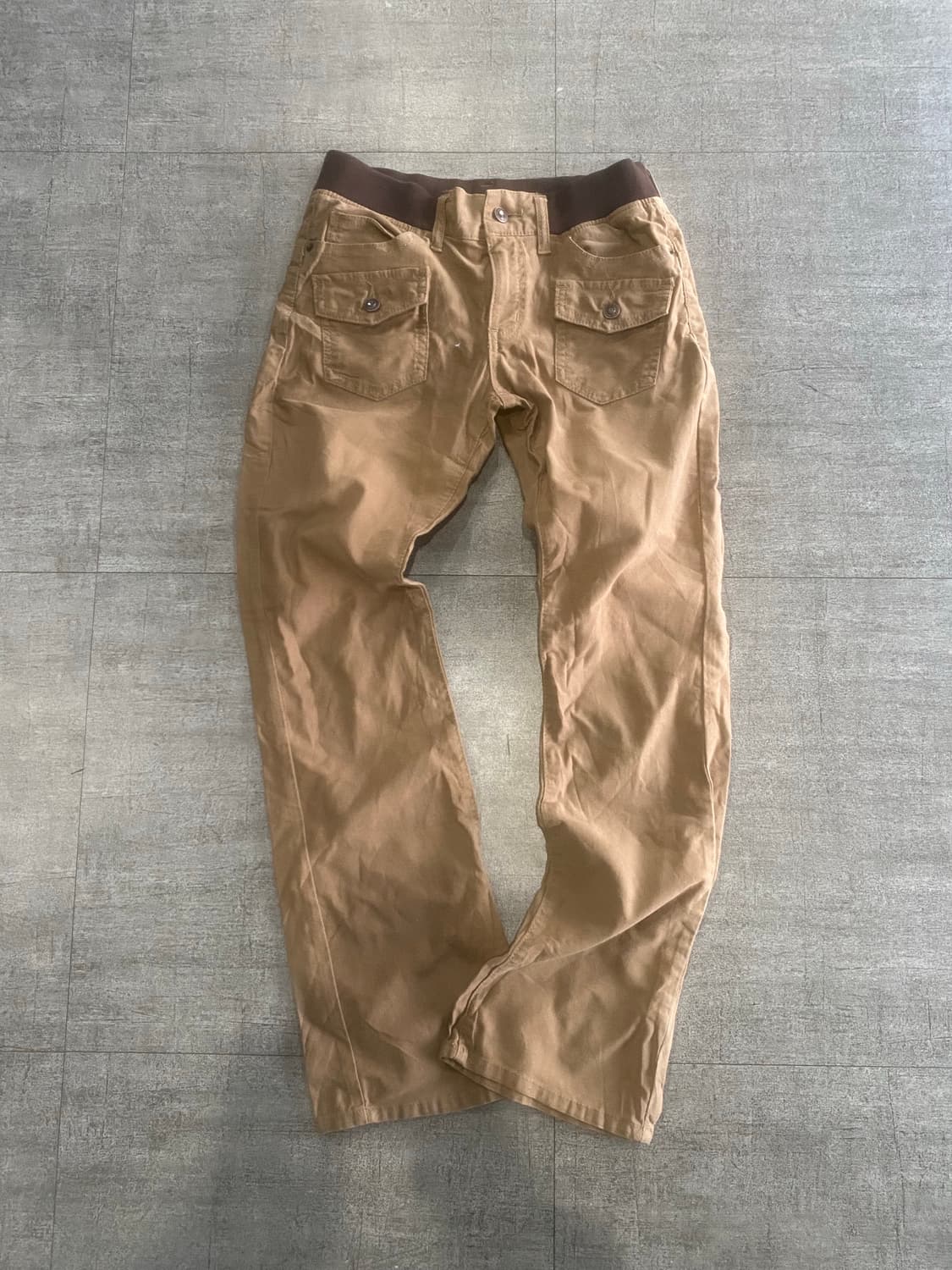 일본빈티지 Wuinquality 하구미모리걸 할메카지대대장 워크팬츠 초코 상품이미지1