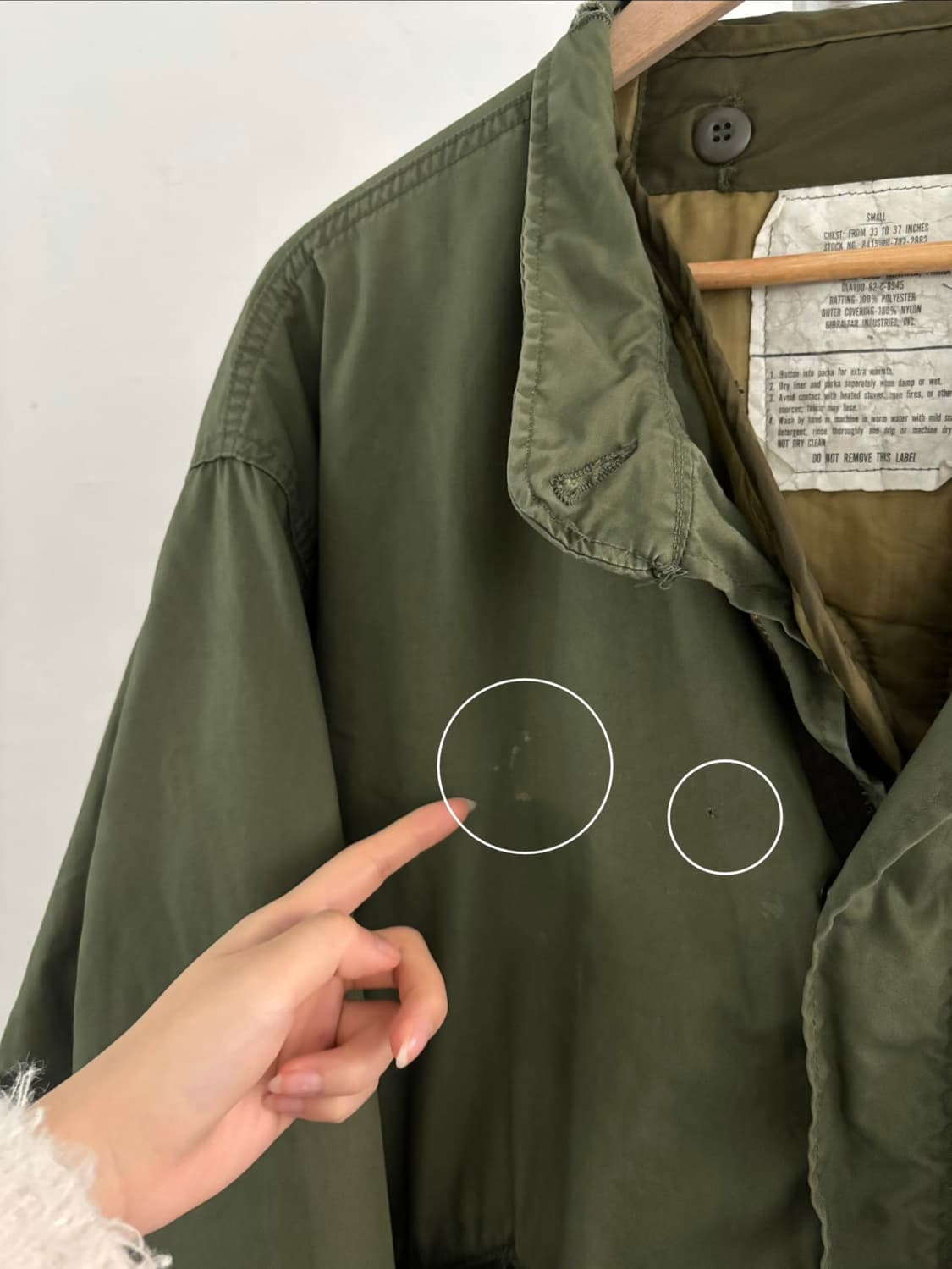 오리지널 M-65 피쉬테일 카키 파카 상품이미지10