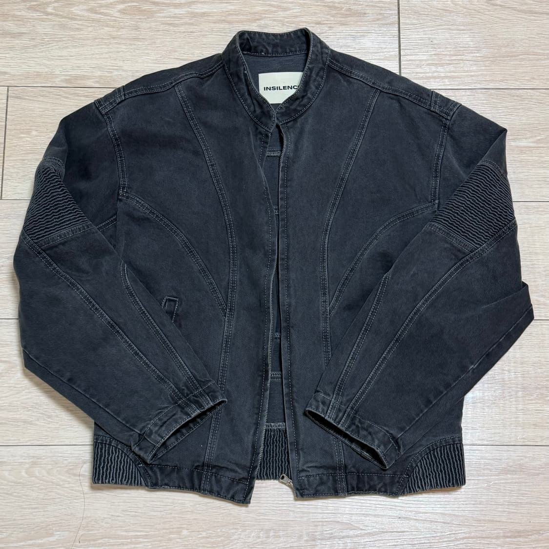 스모킹 페이드 데님 자켓 WASHED BLACK  상품이미지1