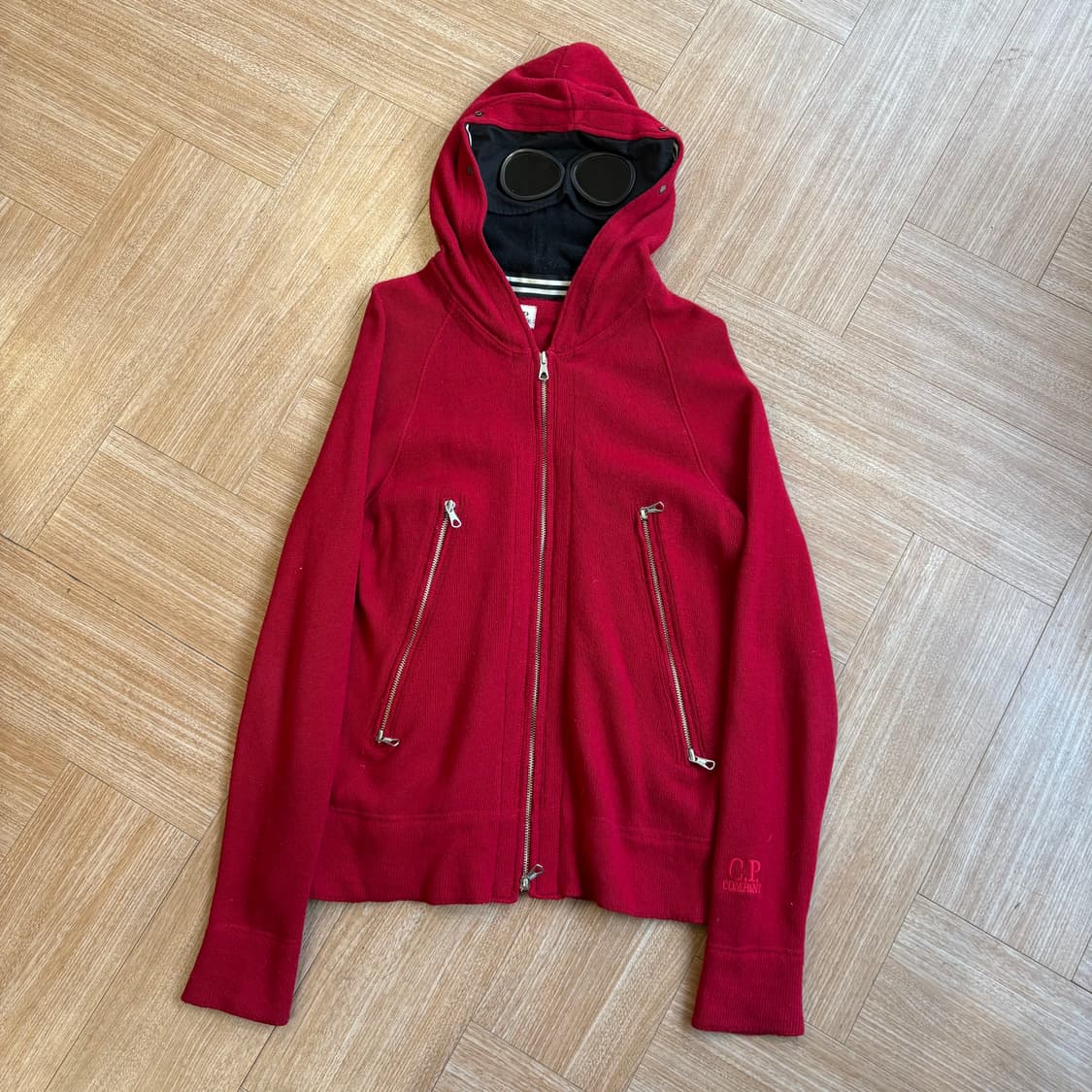 씨피컴퍼니 울 니트 고글 집업 자켓 상품이미지4