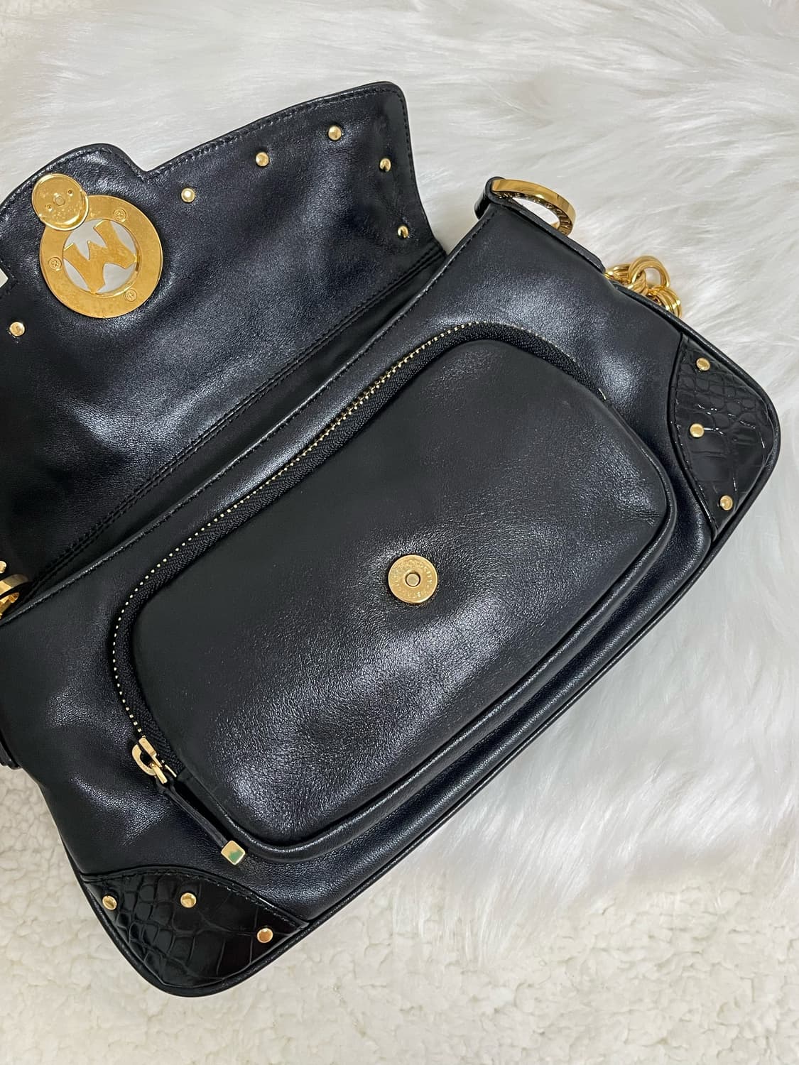 Metro city black y2k chain bag 상품이미지3