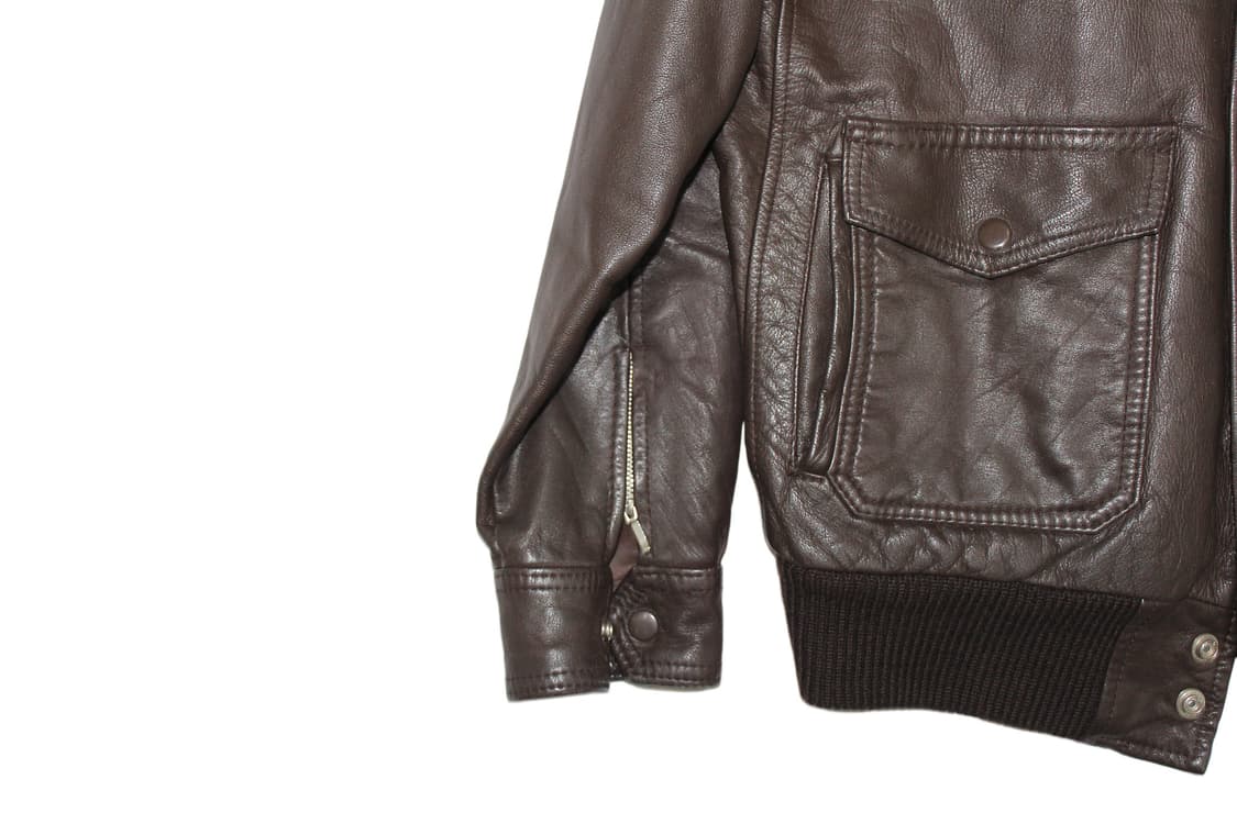 TOBEL JAPAN BY TOKYOBELT 카우레더 A-1 봄버 자켓 상품이미지4